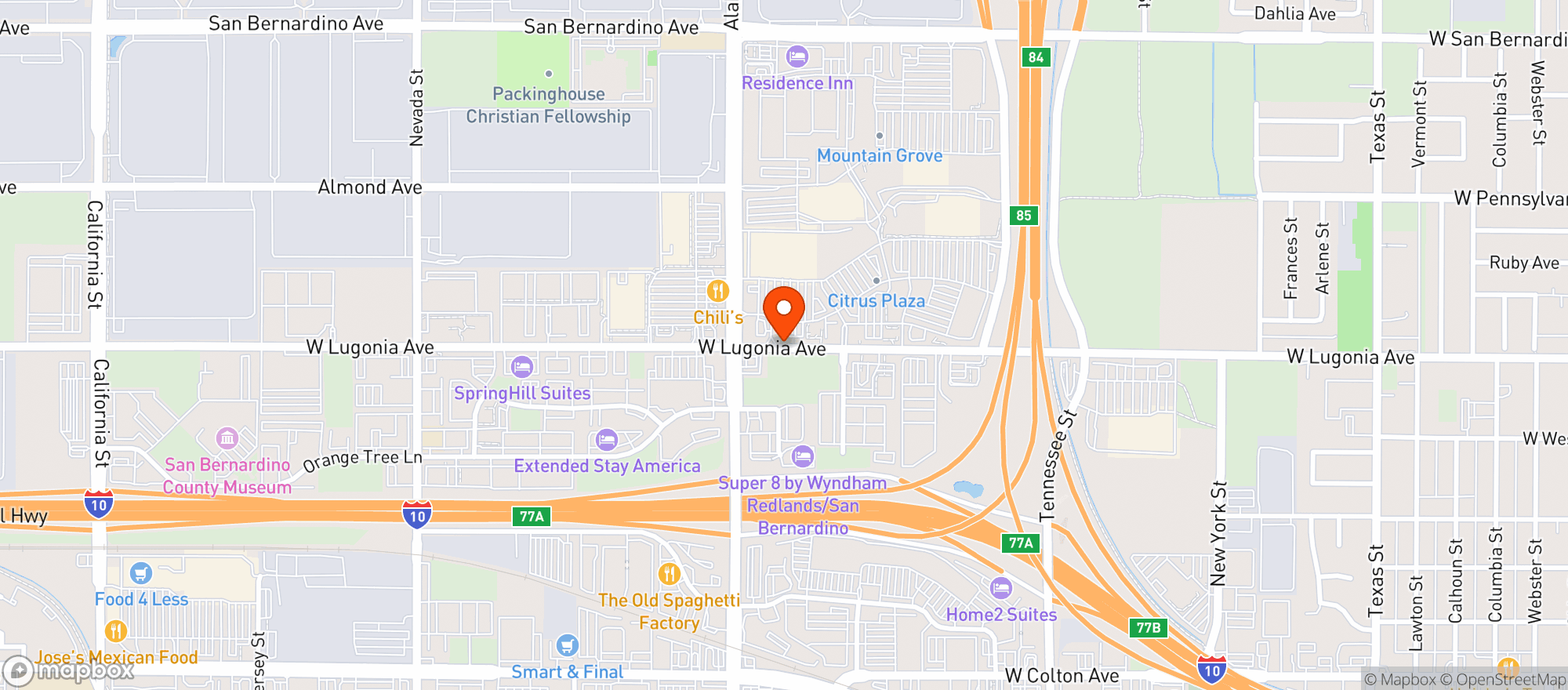 Map showing Target Store