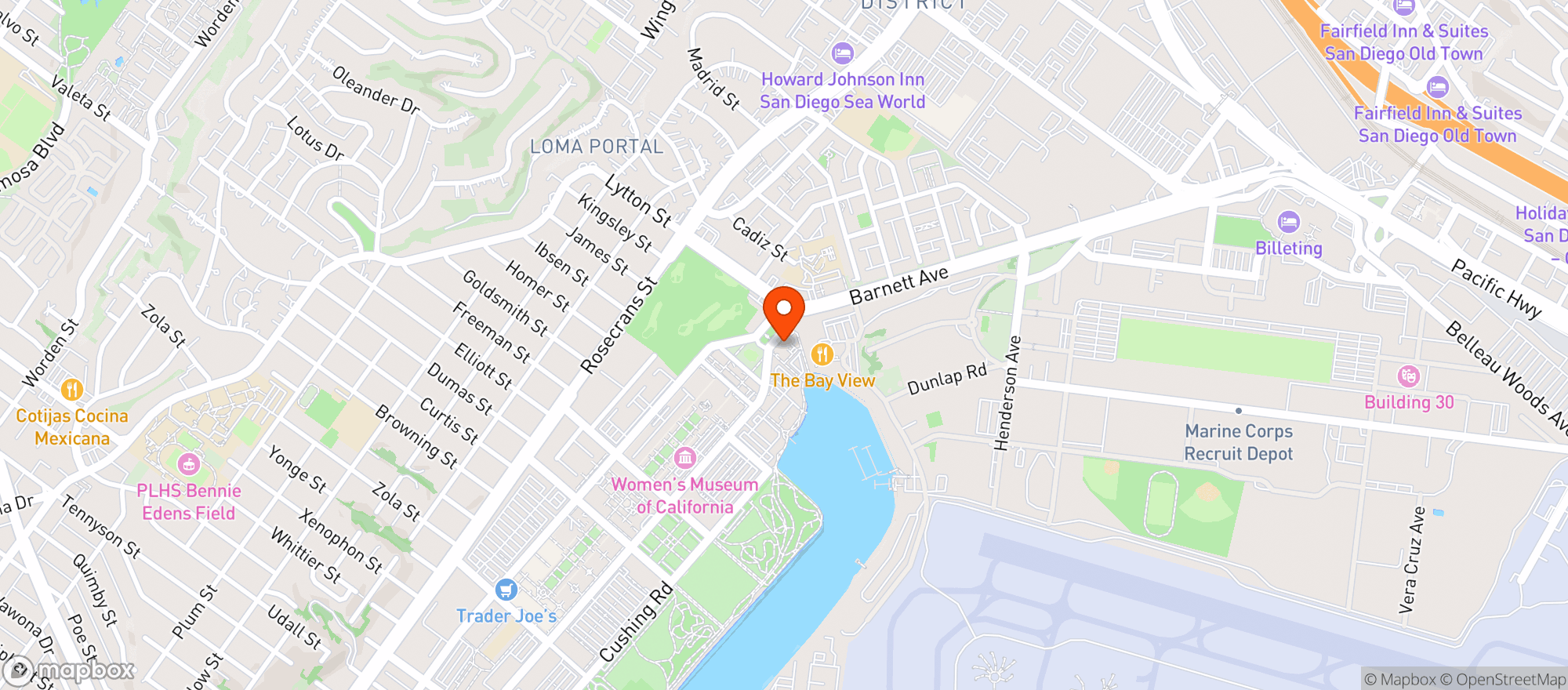 Map showing Corvette Diner