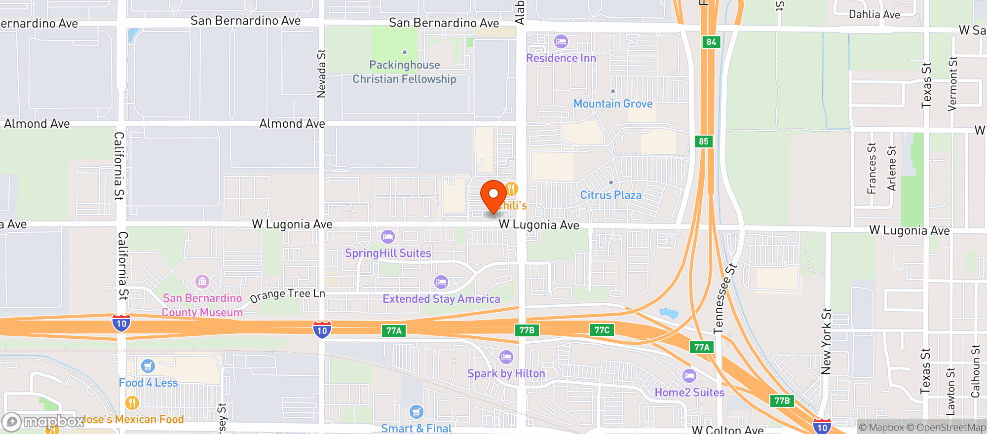 Map showing Gnc