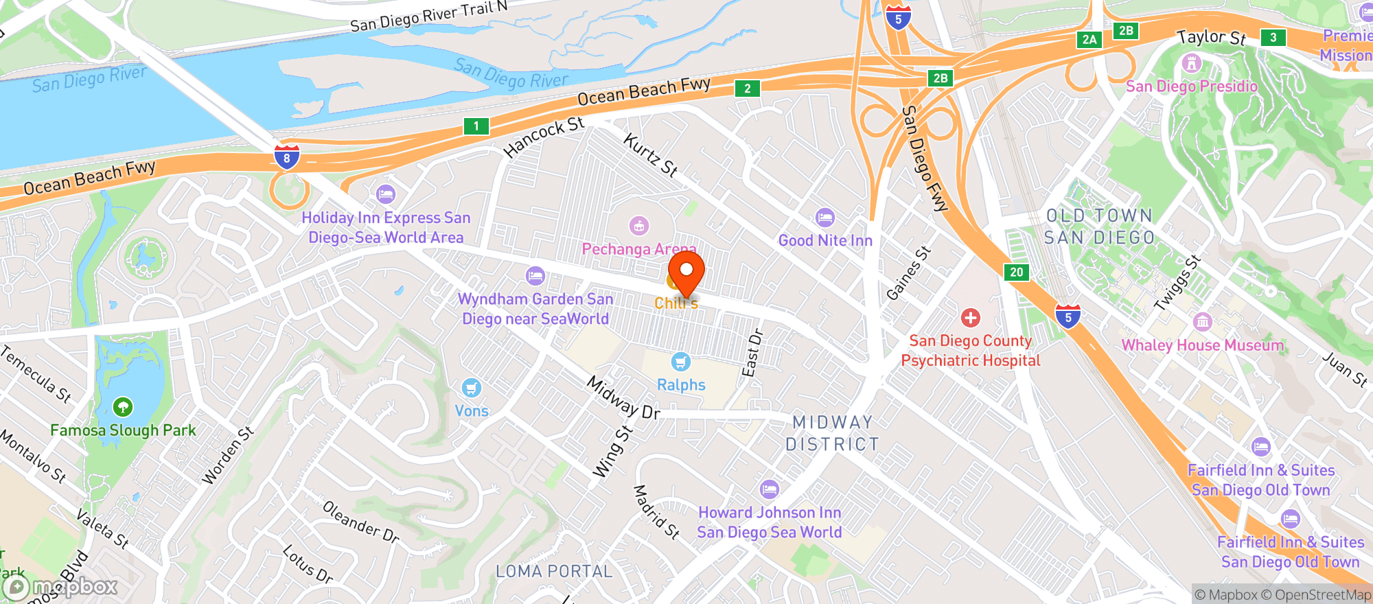 Map showing Ralphs