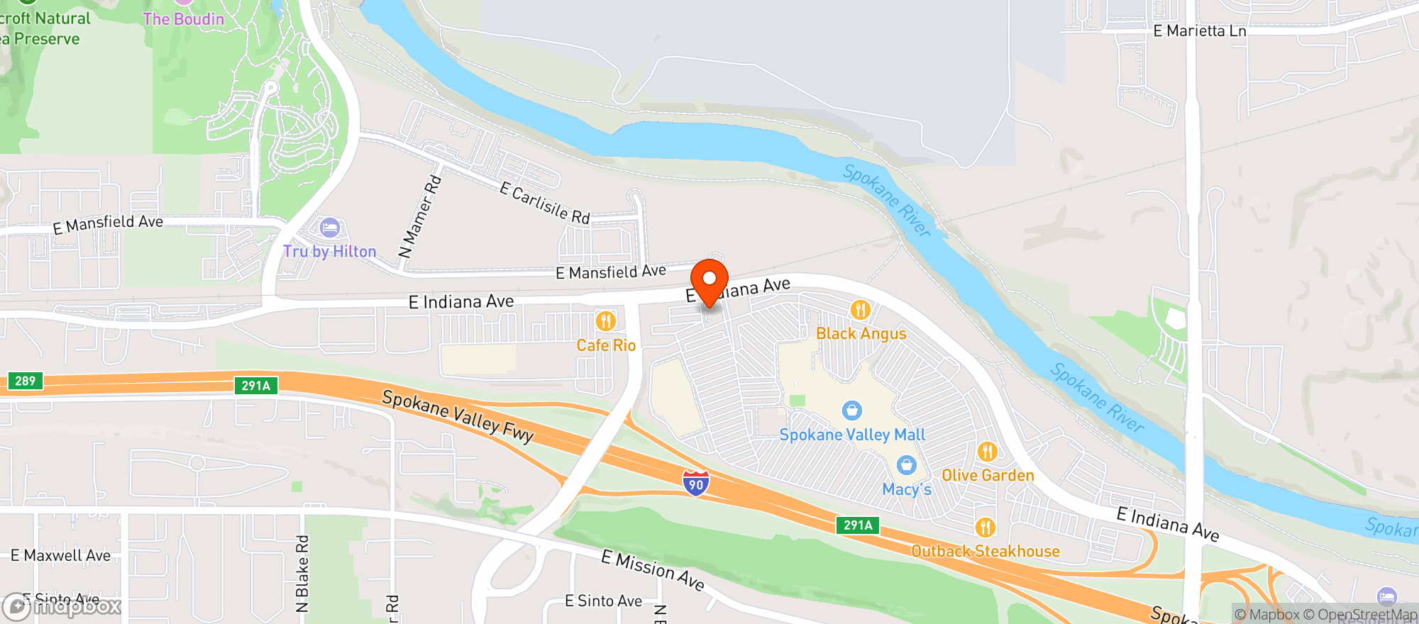 Map showing Buffalo Wild Wings Gril #461