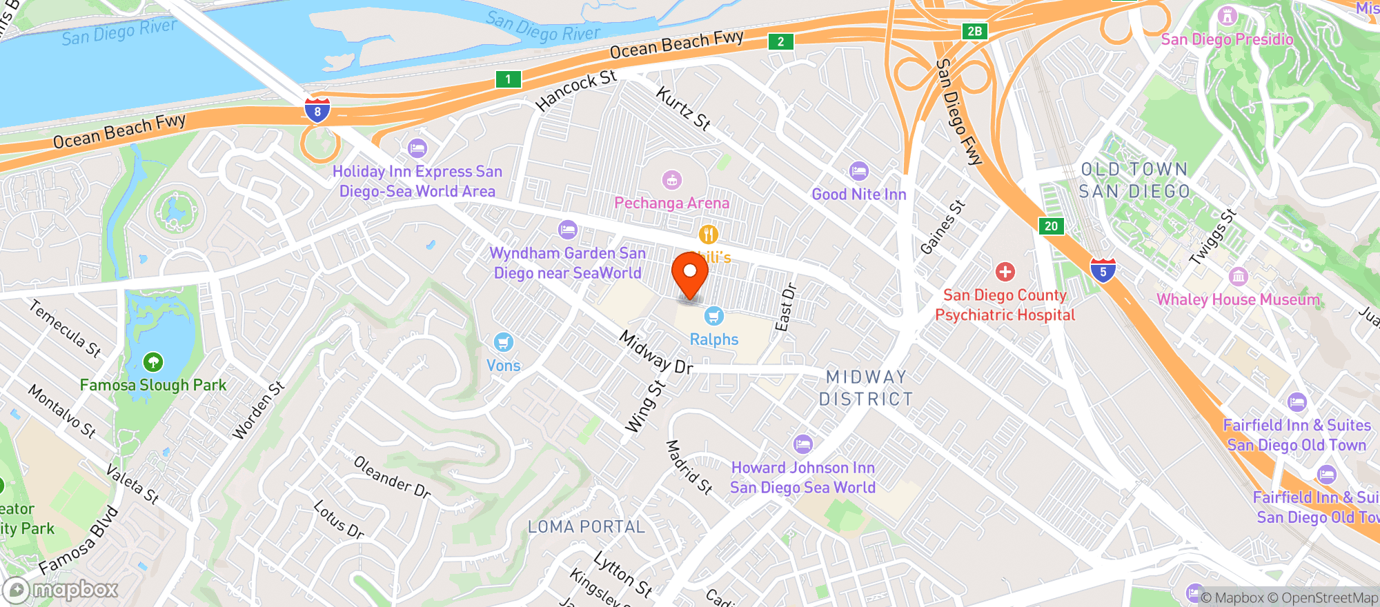 Map showing Target Store