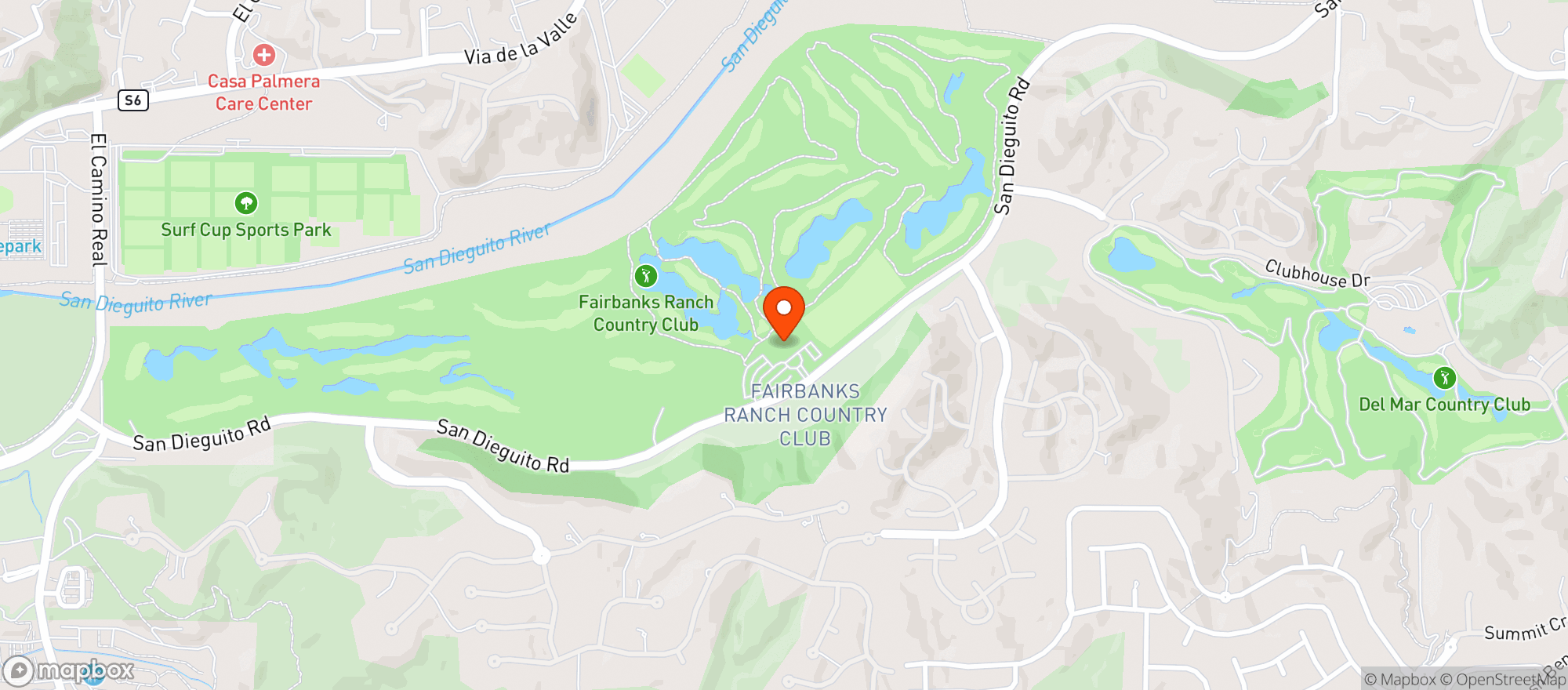 Map showing Fairbanks Ranch Country Club