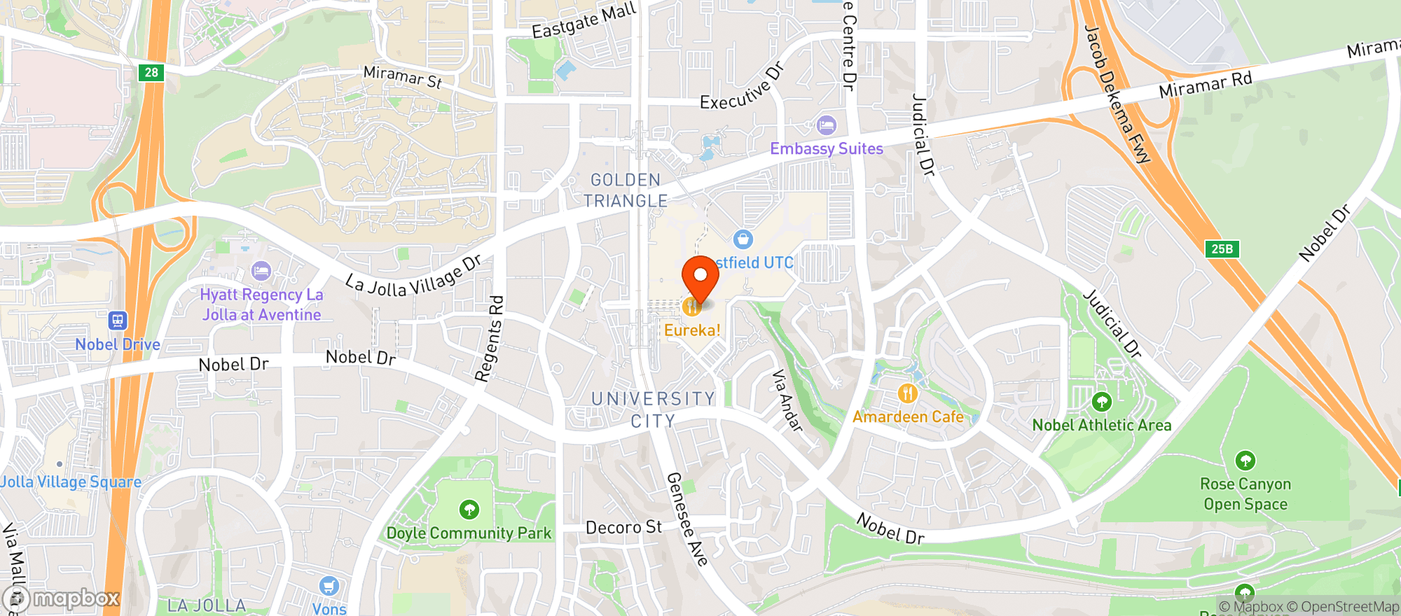 Map showing Eureka Burger