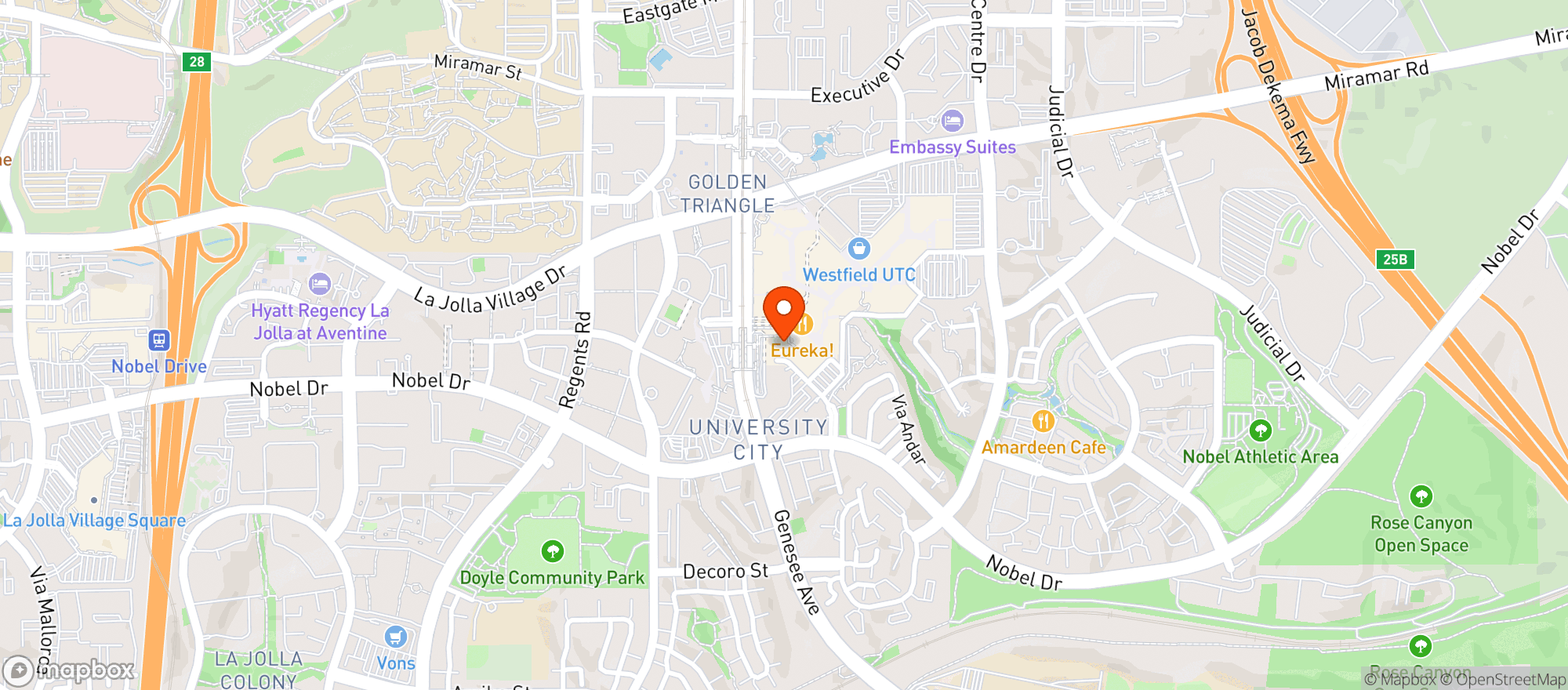 Map showing True Food Kitchen