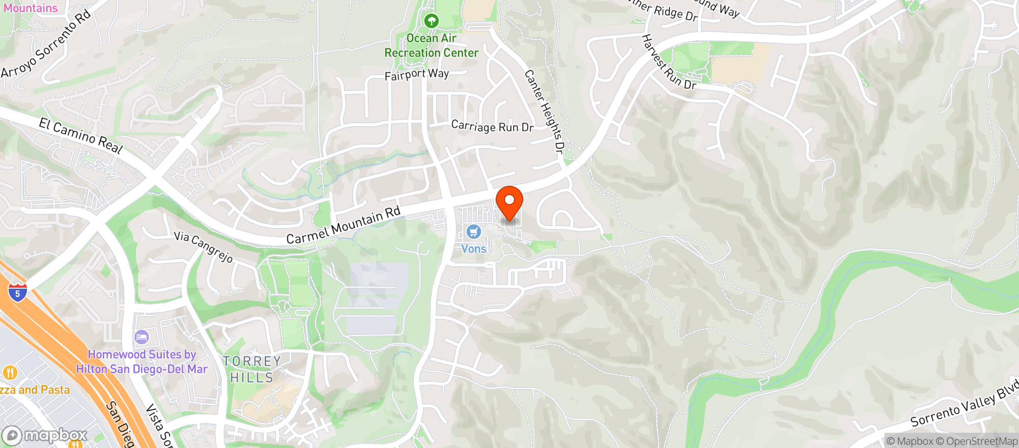 Map showing Crust Pizzeria