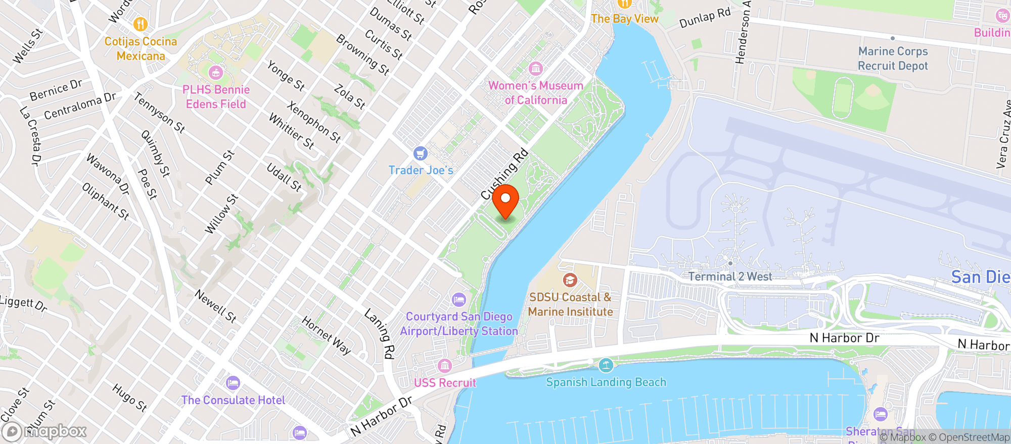Map showing San Diego Brew Fest 2025