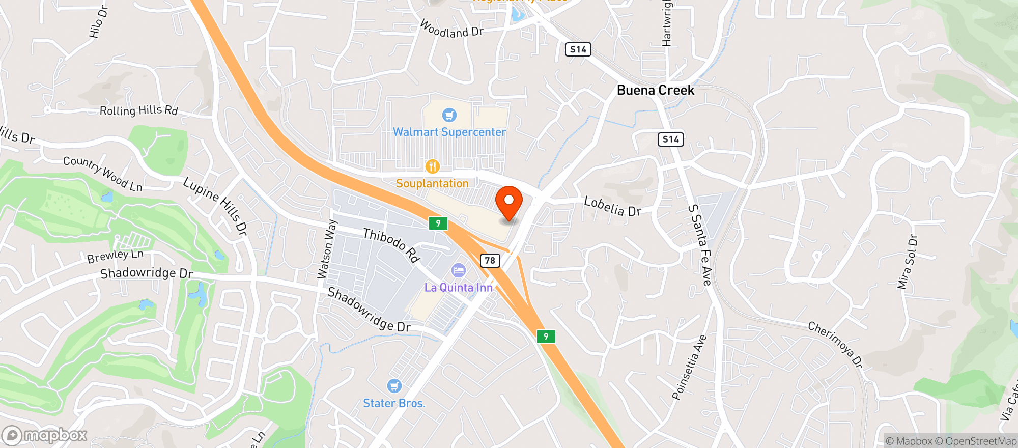 Map showing Target