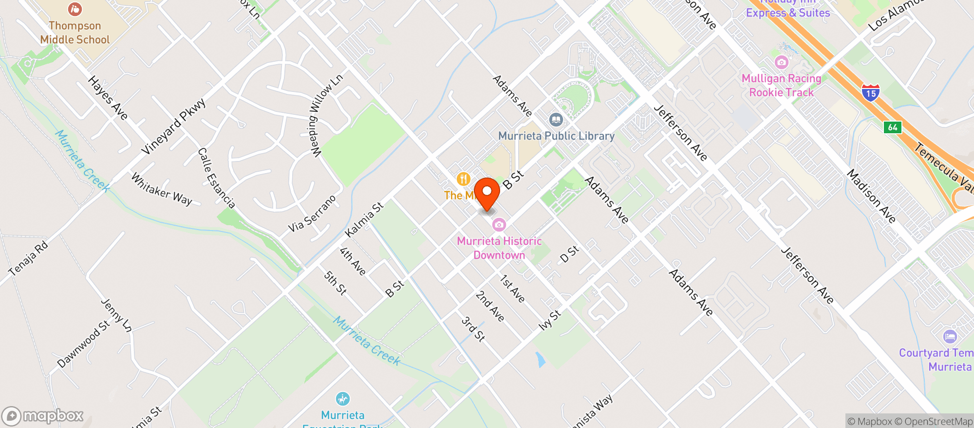 Map showing Joannies Cantina