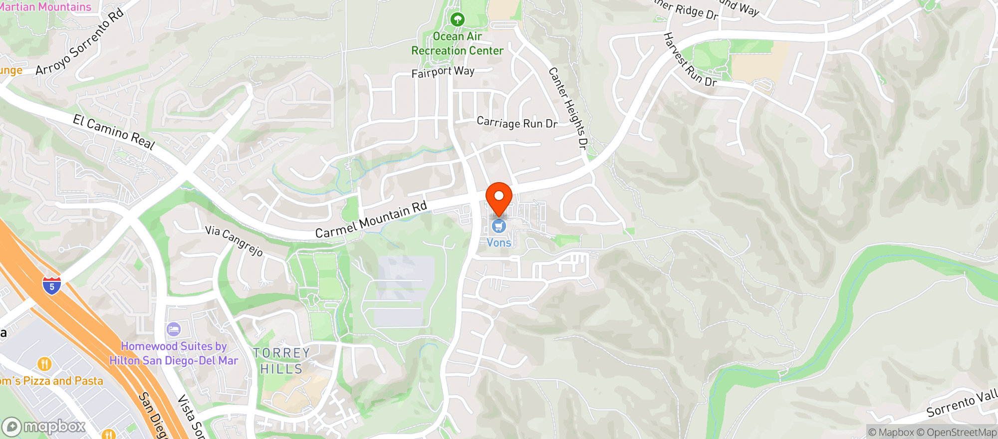 Map showing Vons
