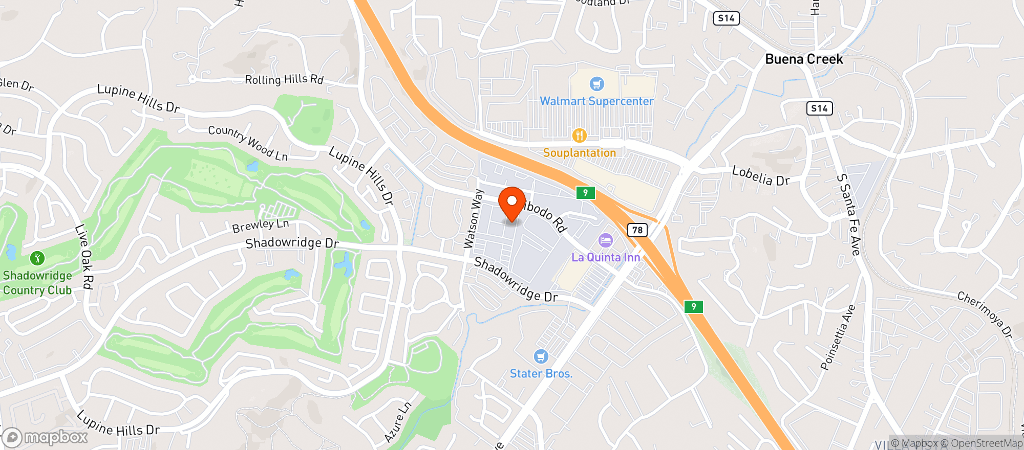 Map showing Mother Earth Brew Co.