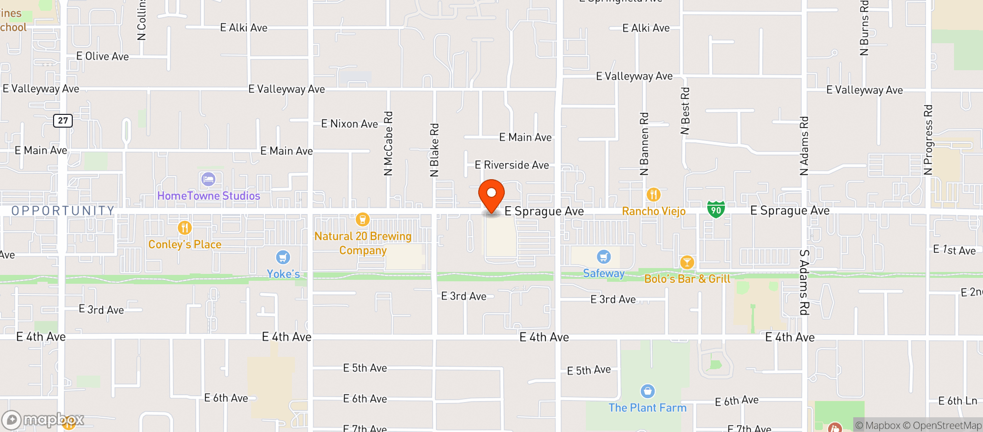Map showing Target