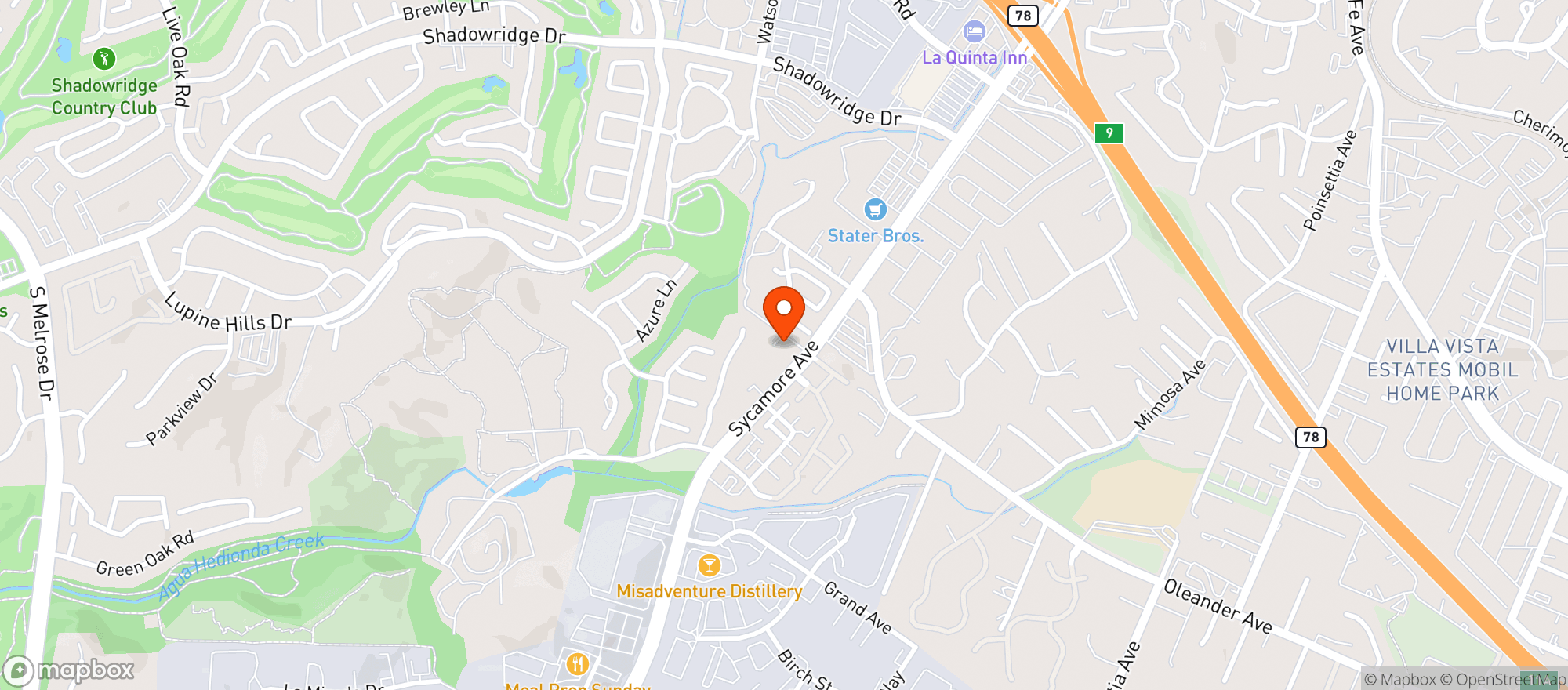 Map showing Hello Cannabis