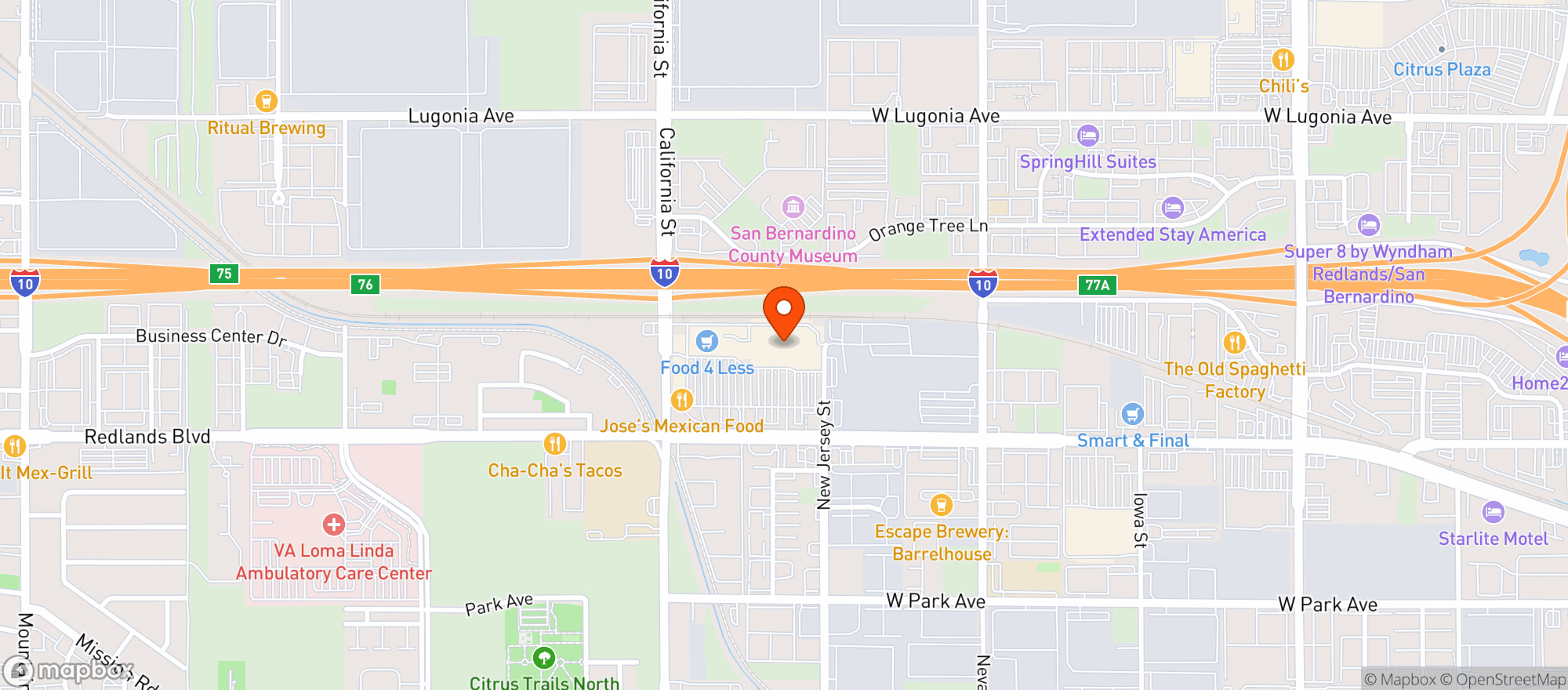 Map showing Walmart Store #1693