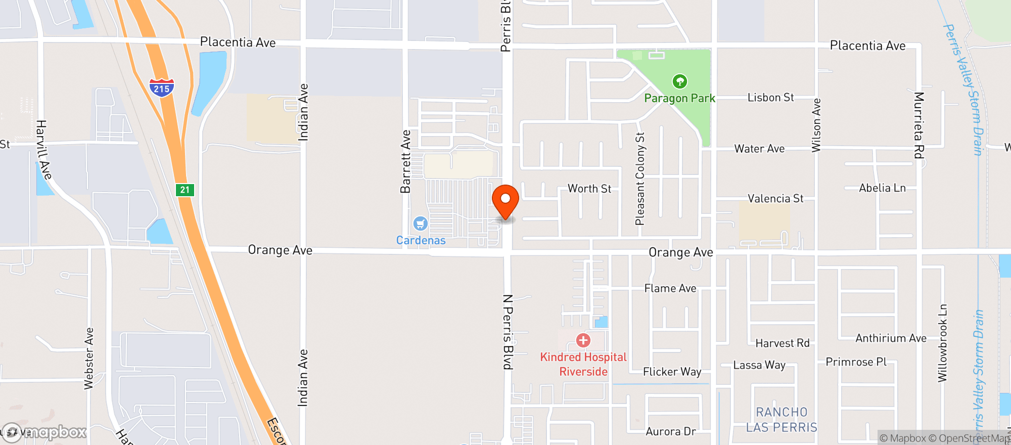 Map showing Cardenas Market