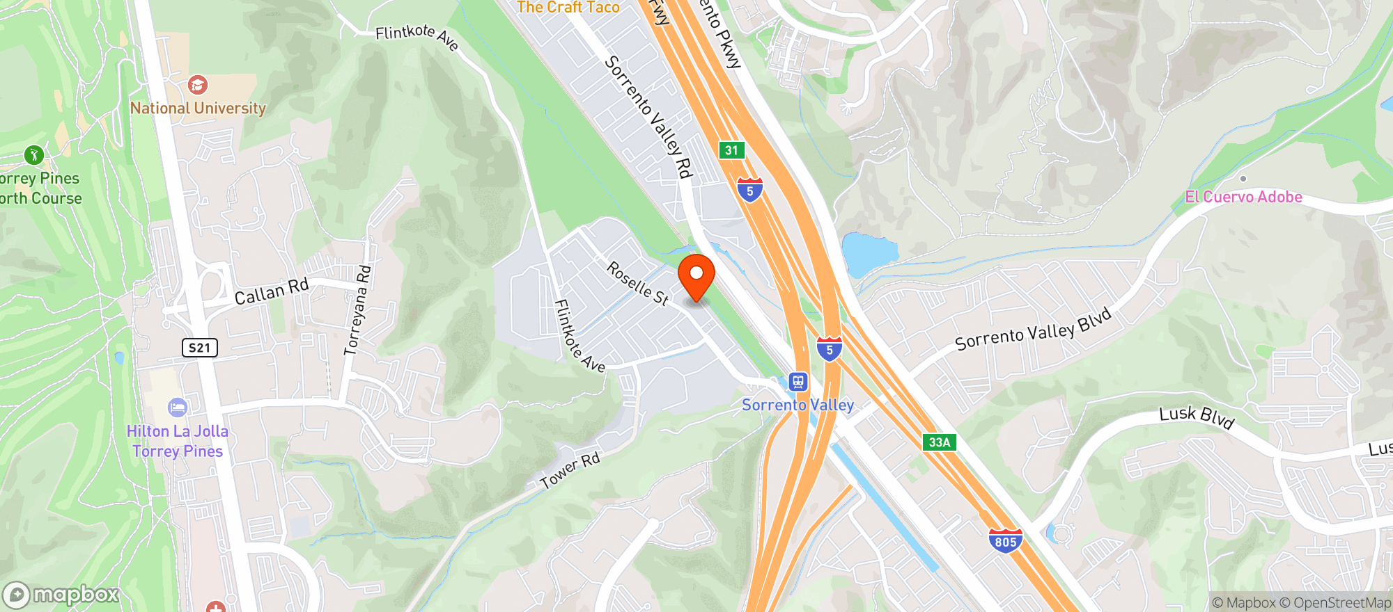 Map showing City Tacos