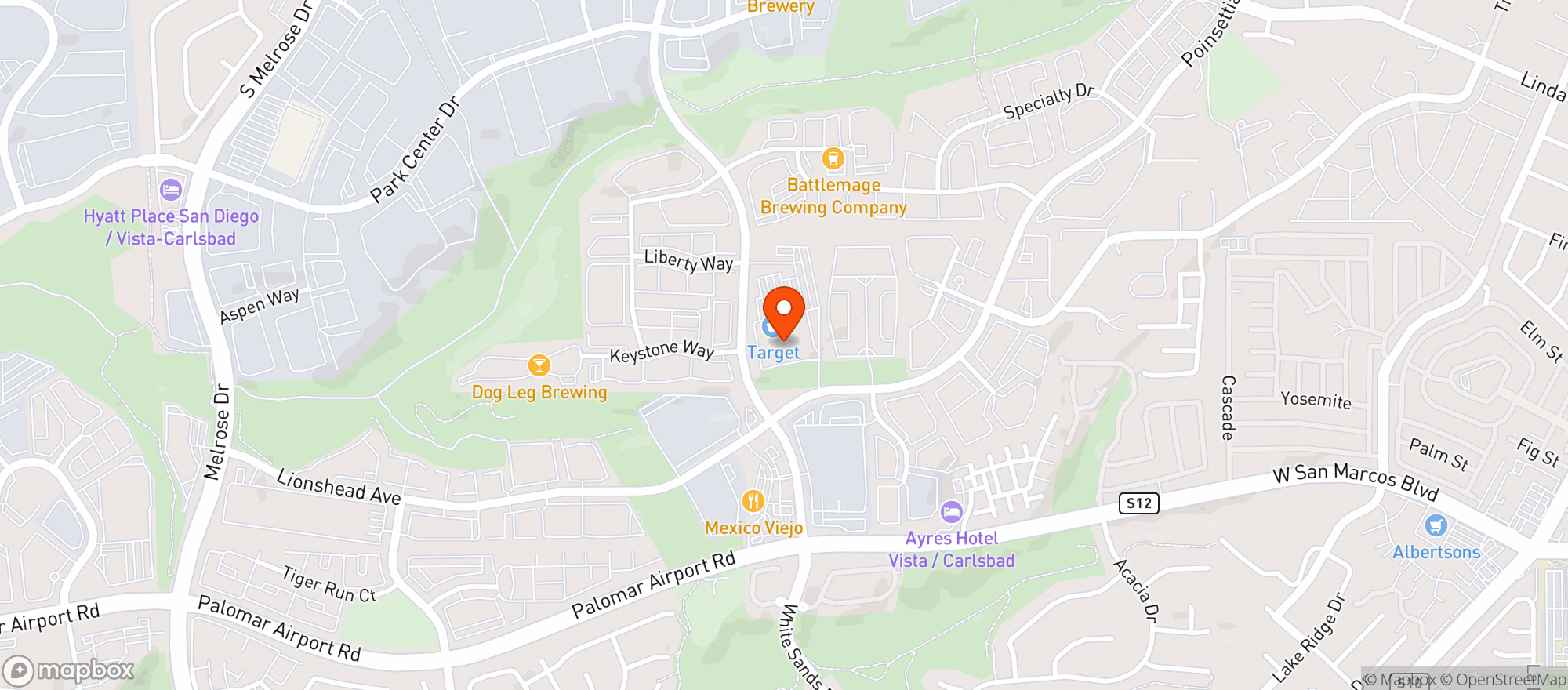 Map showing Target