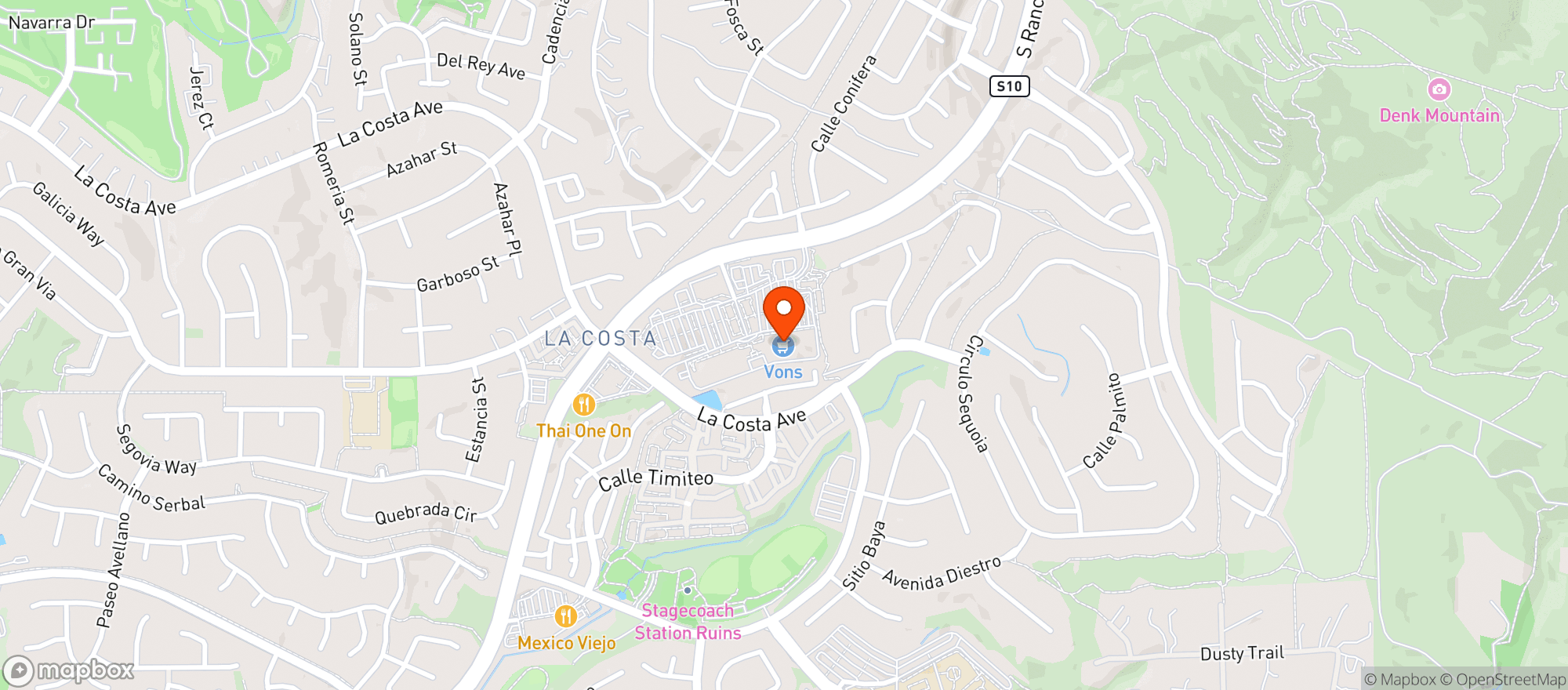 Map showing Vons