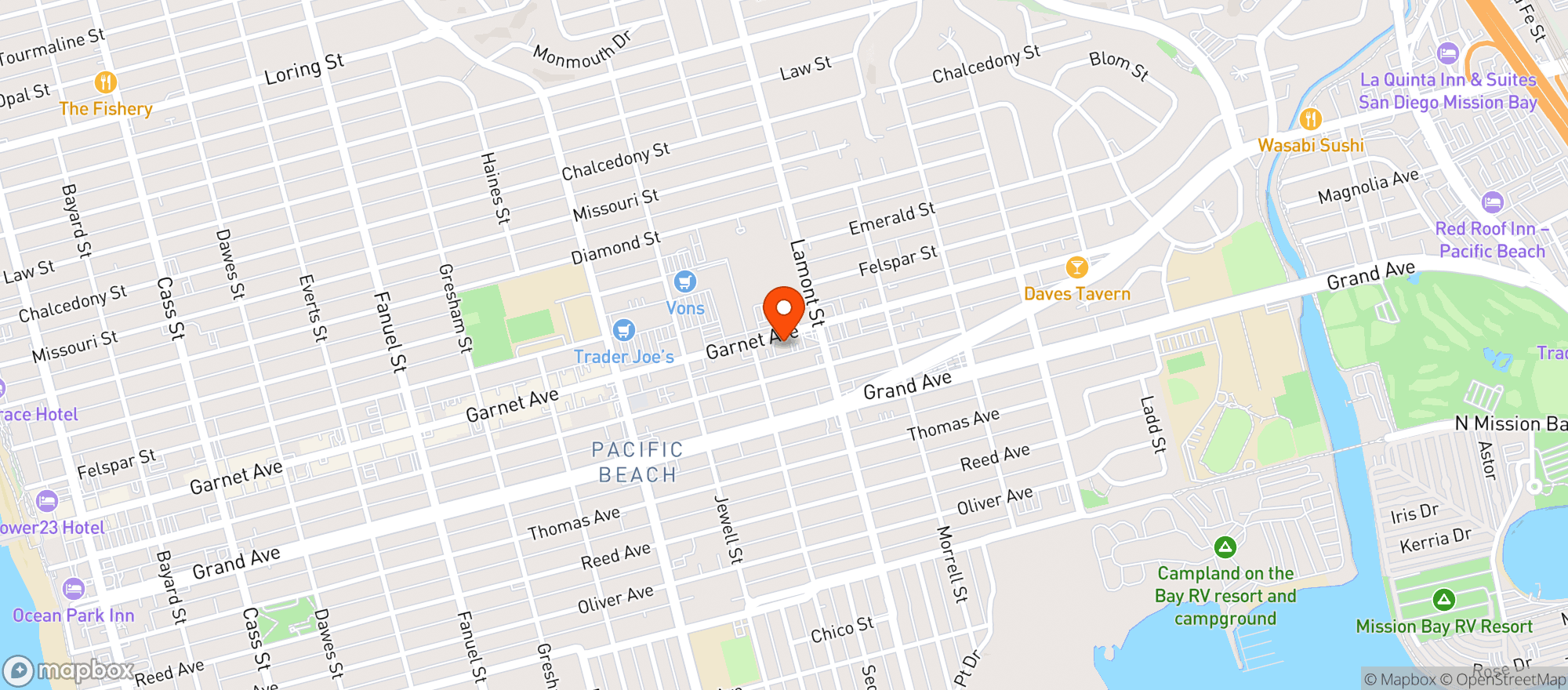 Map showing Silver Fox