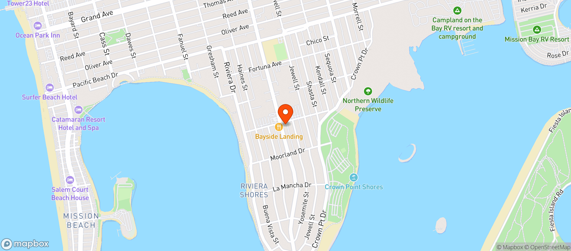 Map showing Crest Liquor