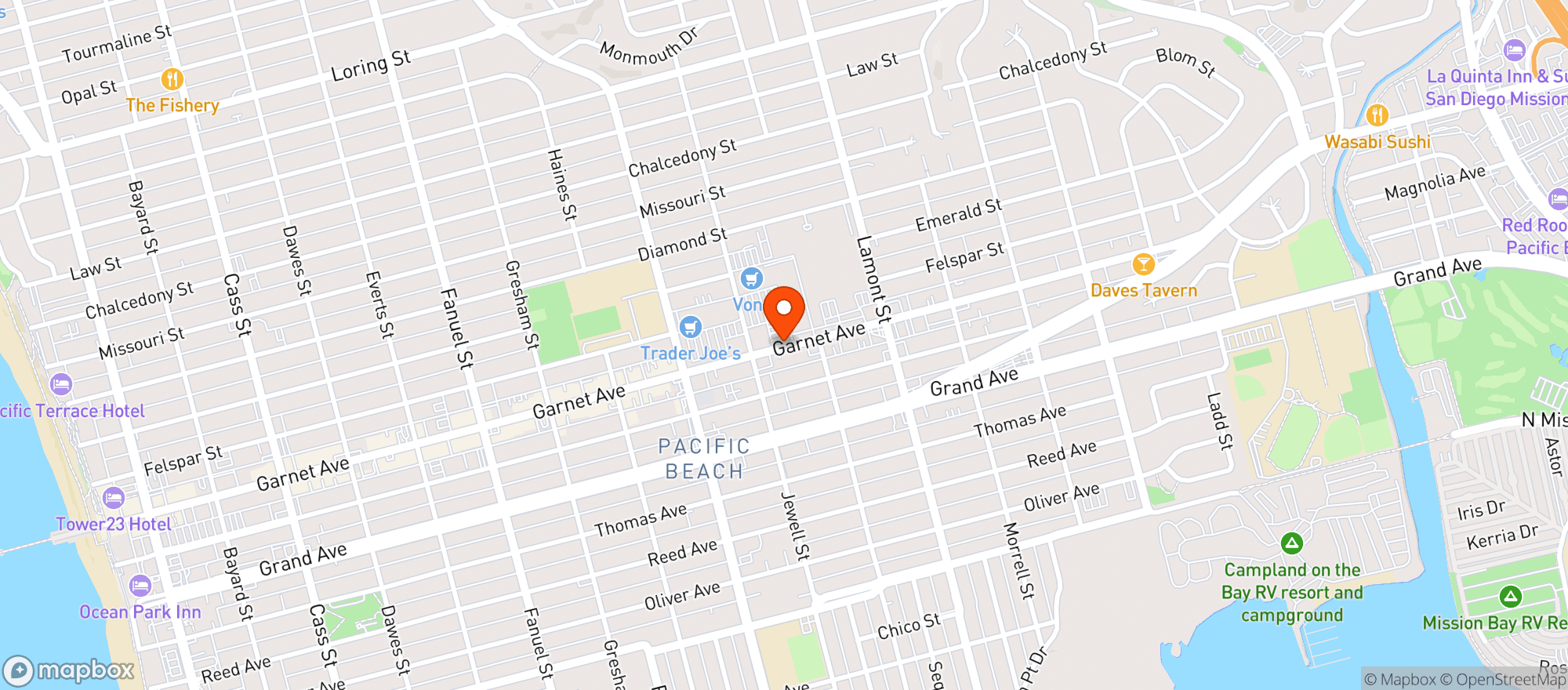Map showing Vons