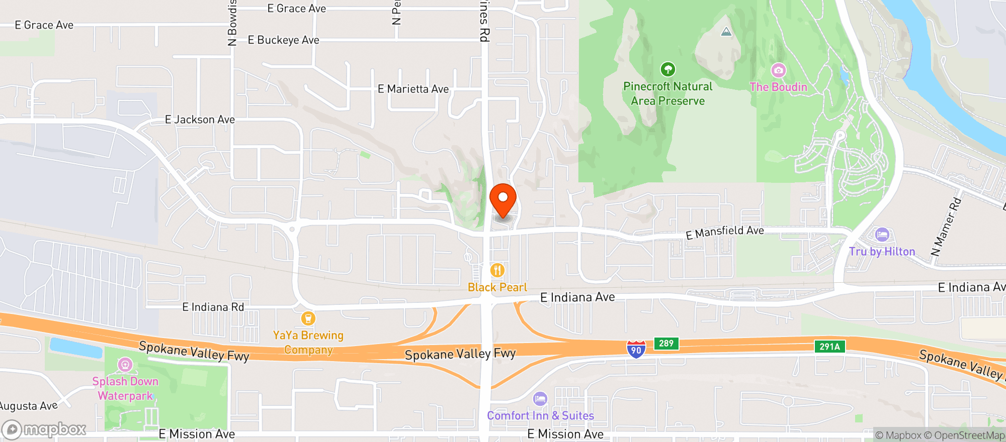 Map showing Sams Stop & Shop