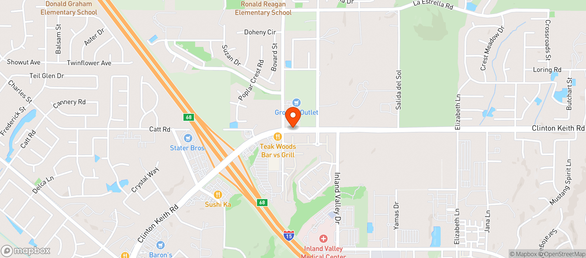 Map showing Grocery Outlet Bargain Market