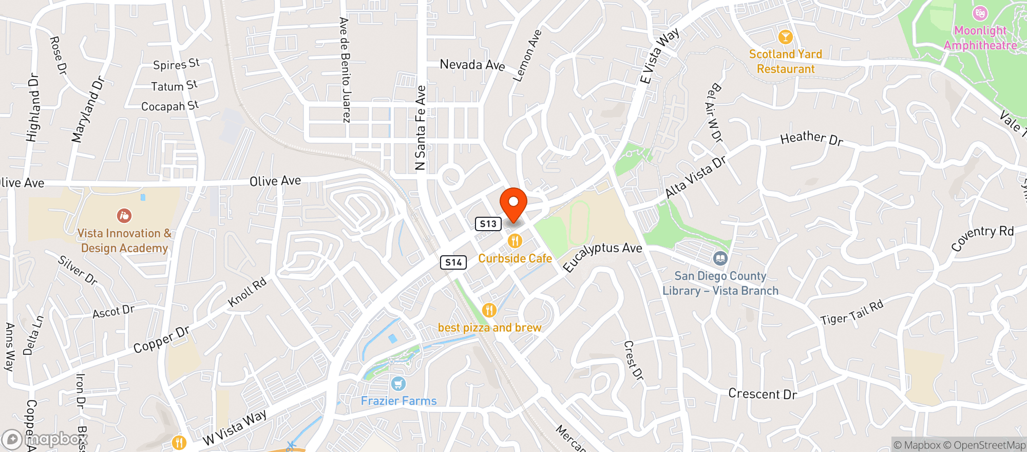 Map showing Seven Seas Bar & Grill