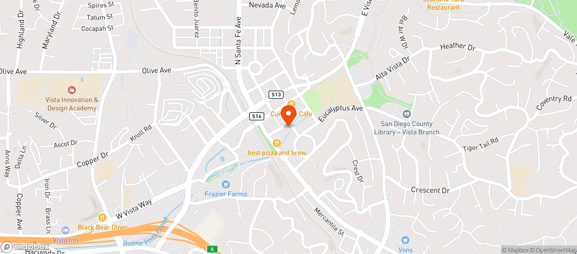Map showing Dog Haus