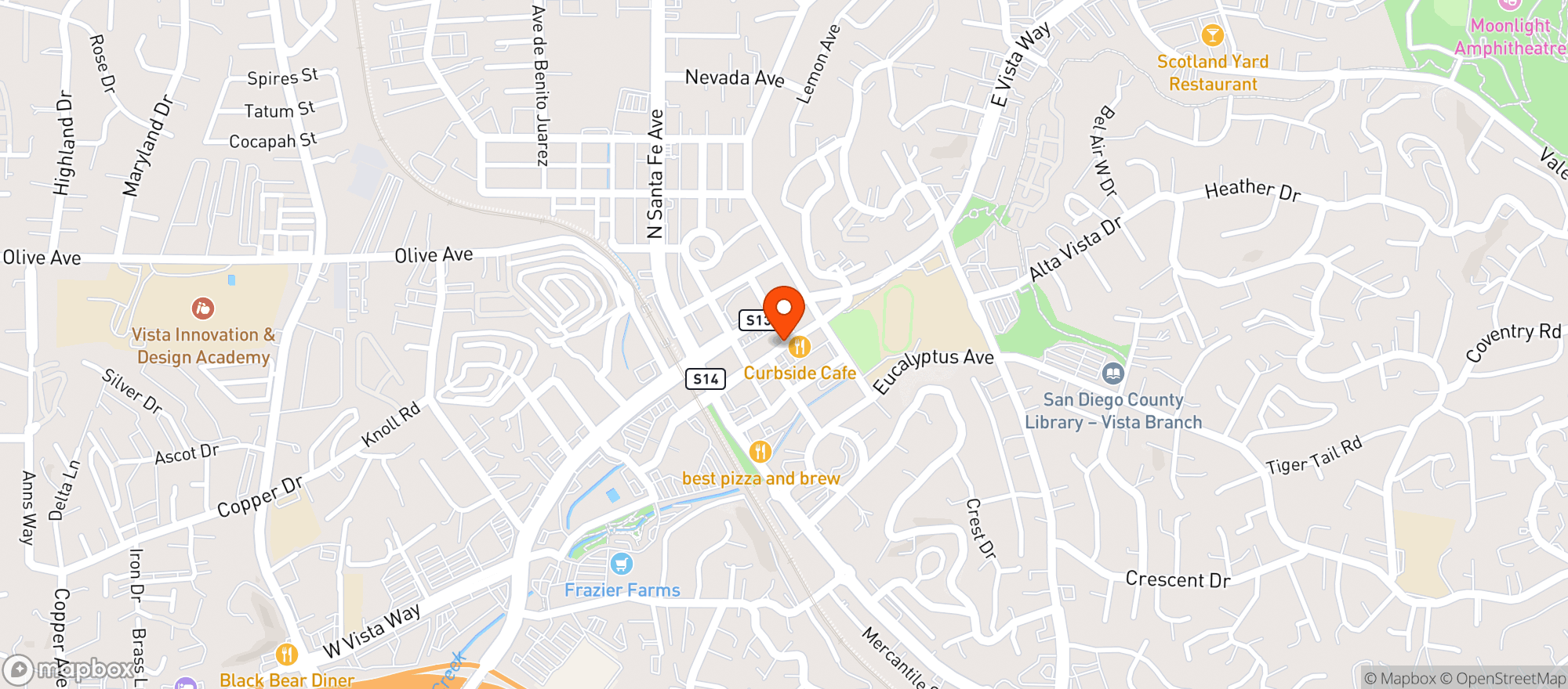 Map showing Main St Grill