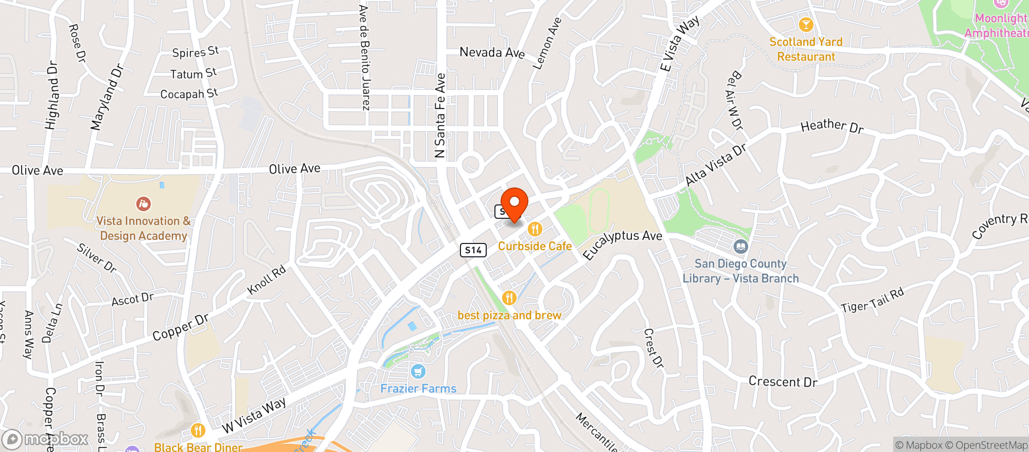 Map showing Bench Burger
