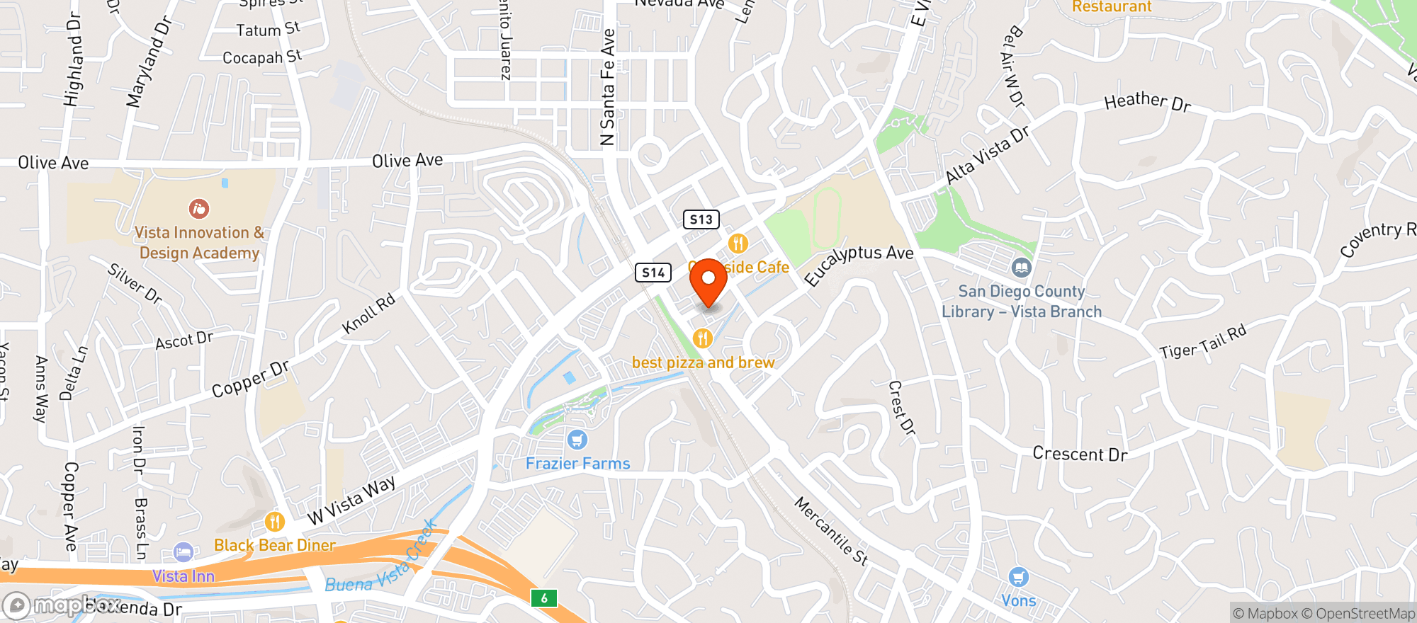 Map showing B & B Liquor & Tobacco
