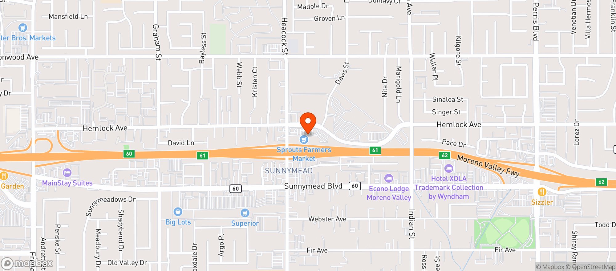 Map showing Sprouts Farmers Market