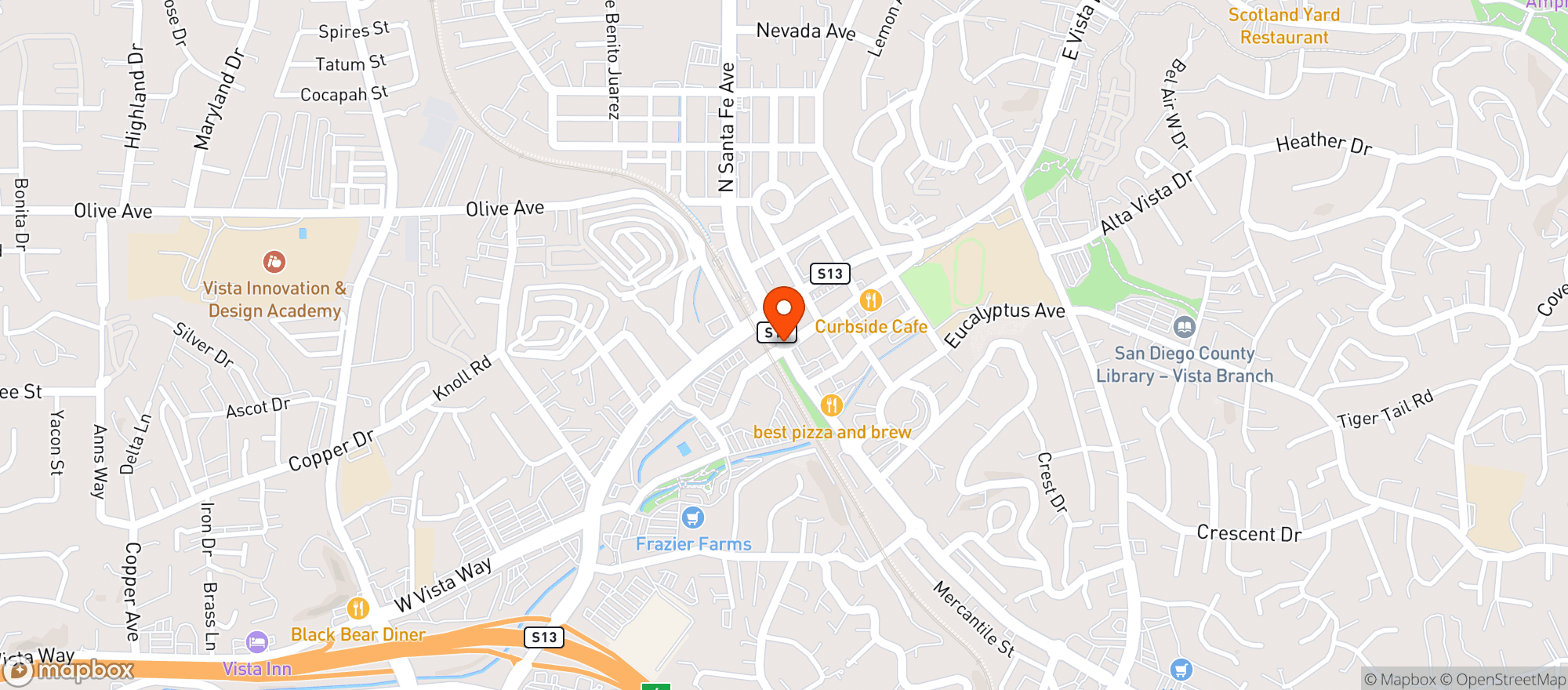 Map showing Prey Brewing Company