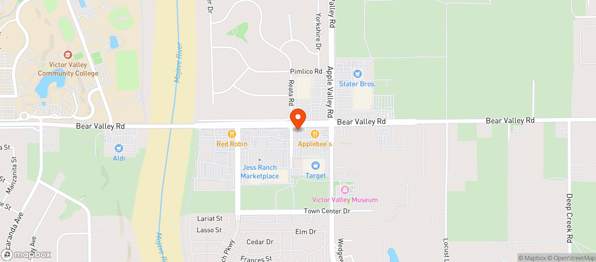 Map showing Target Store