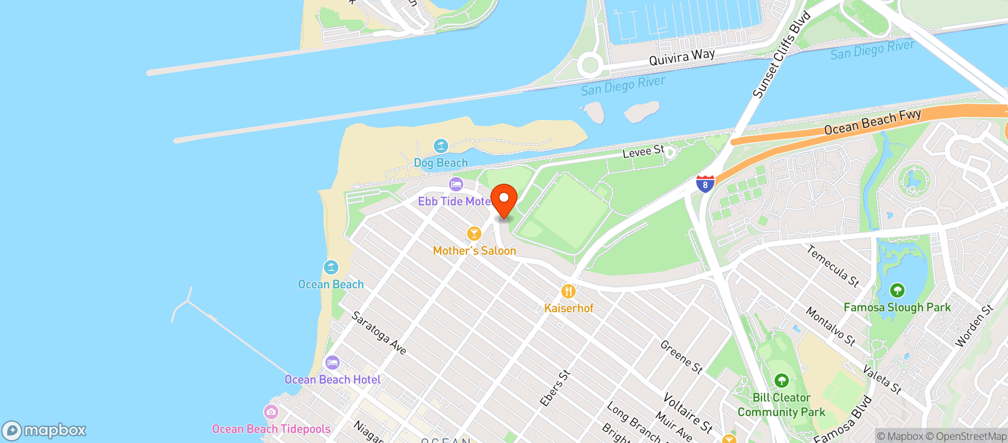 Map showing Elvira