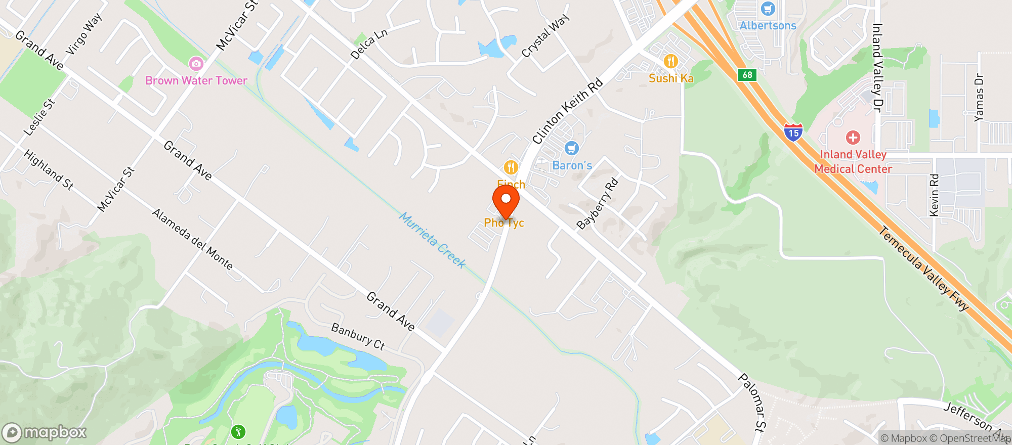 Map showing Don Ponchos Mexican Food