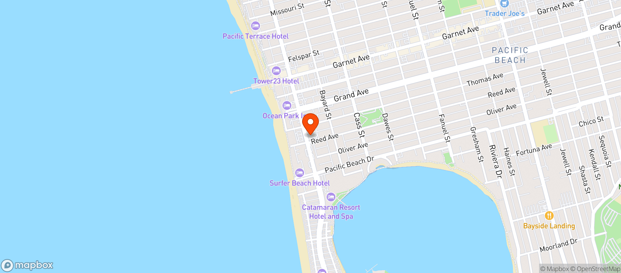 Map showing High Tide Smoke Shop
