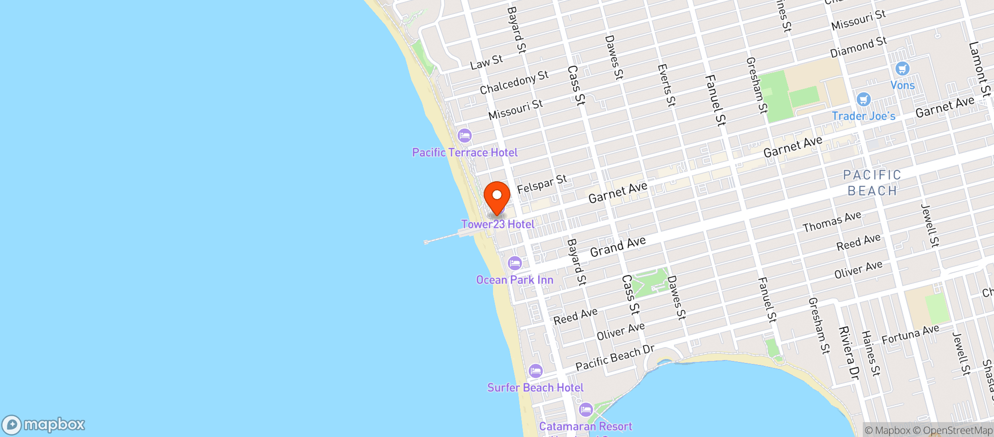 Map showing 710 Beach Club