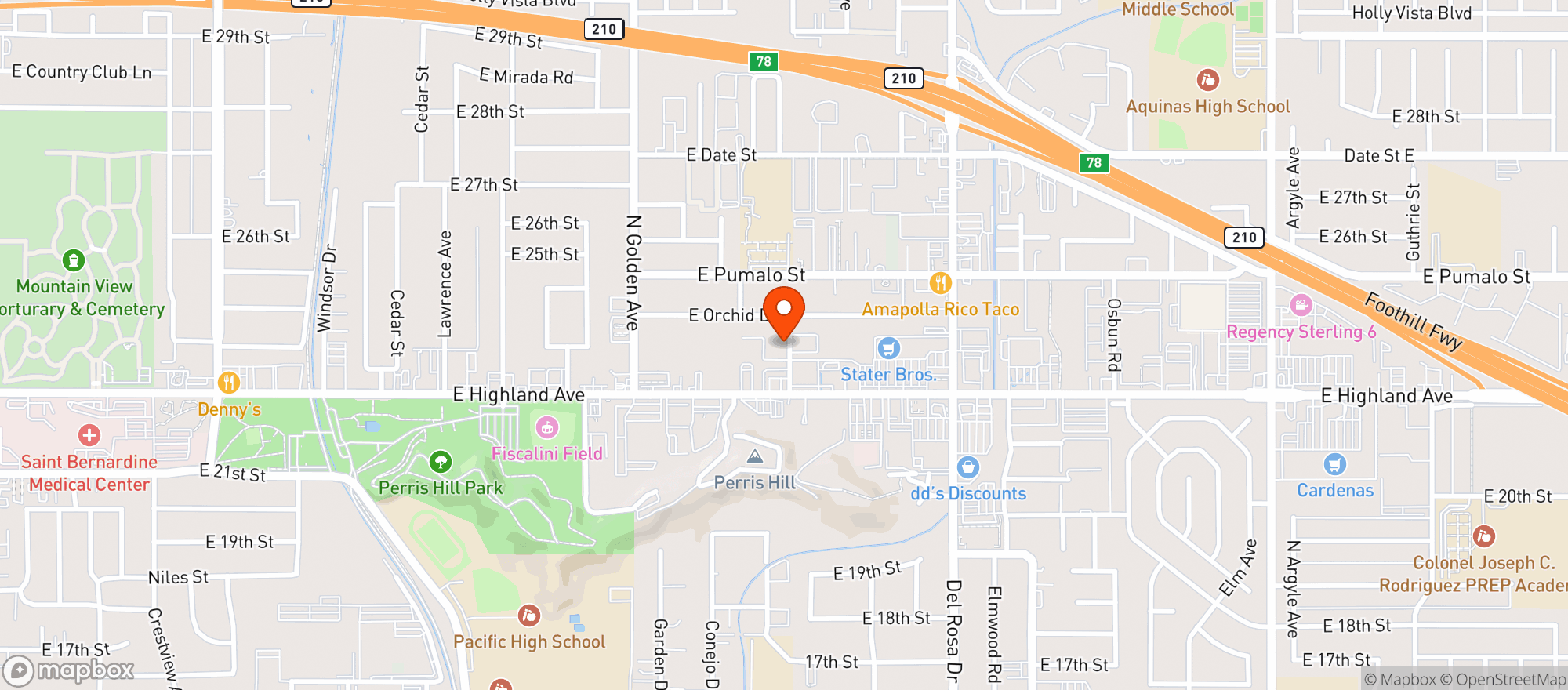 Map showing MOUNTAIN DELI