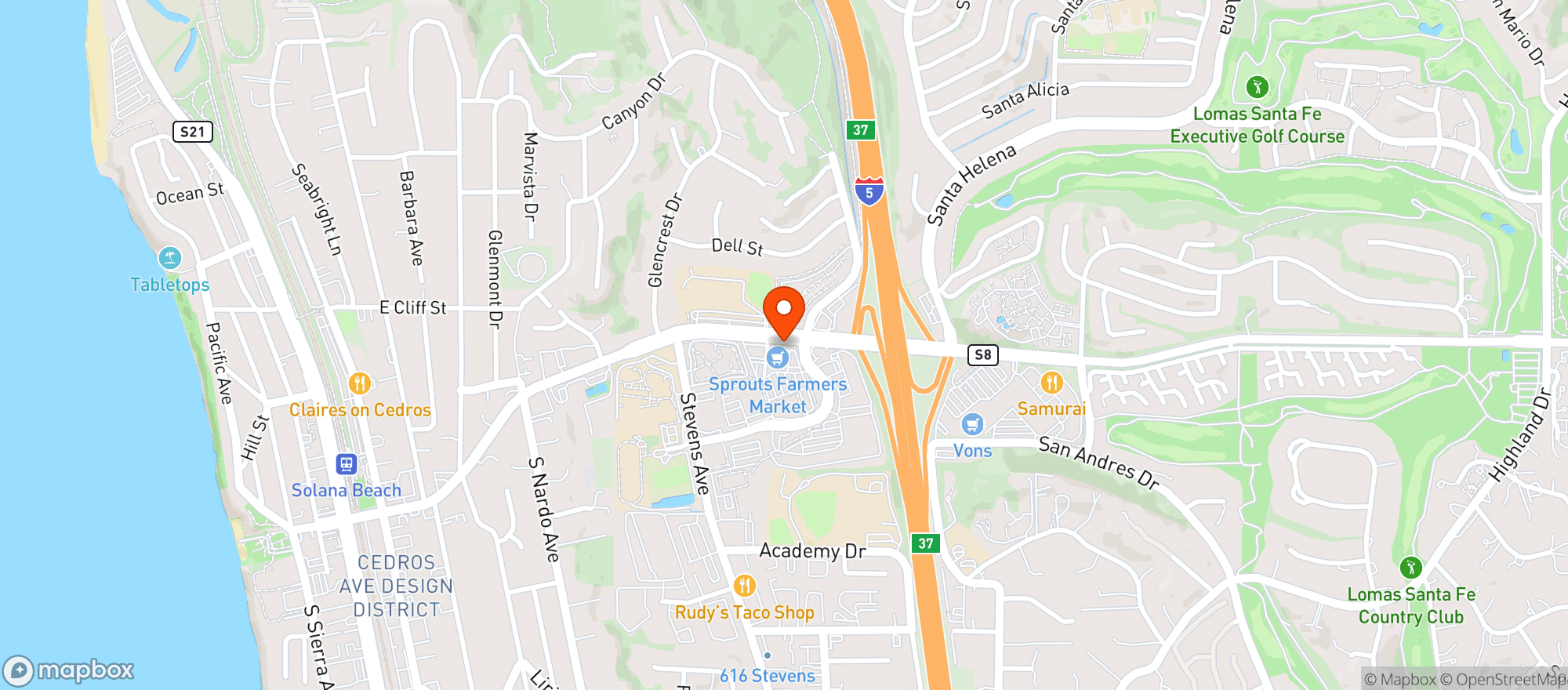 Map showing Sprouts Farmers Market