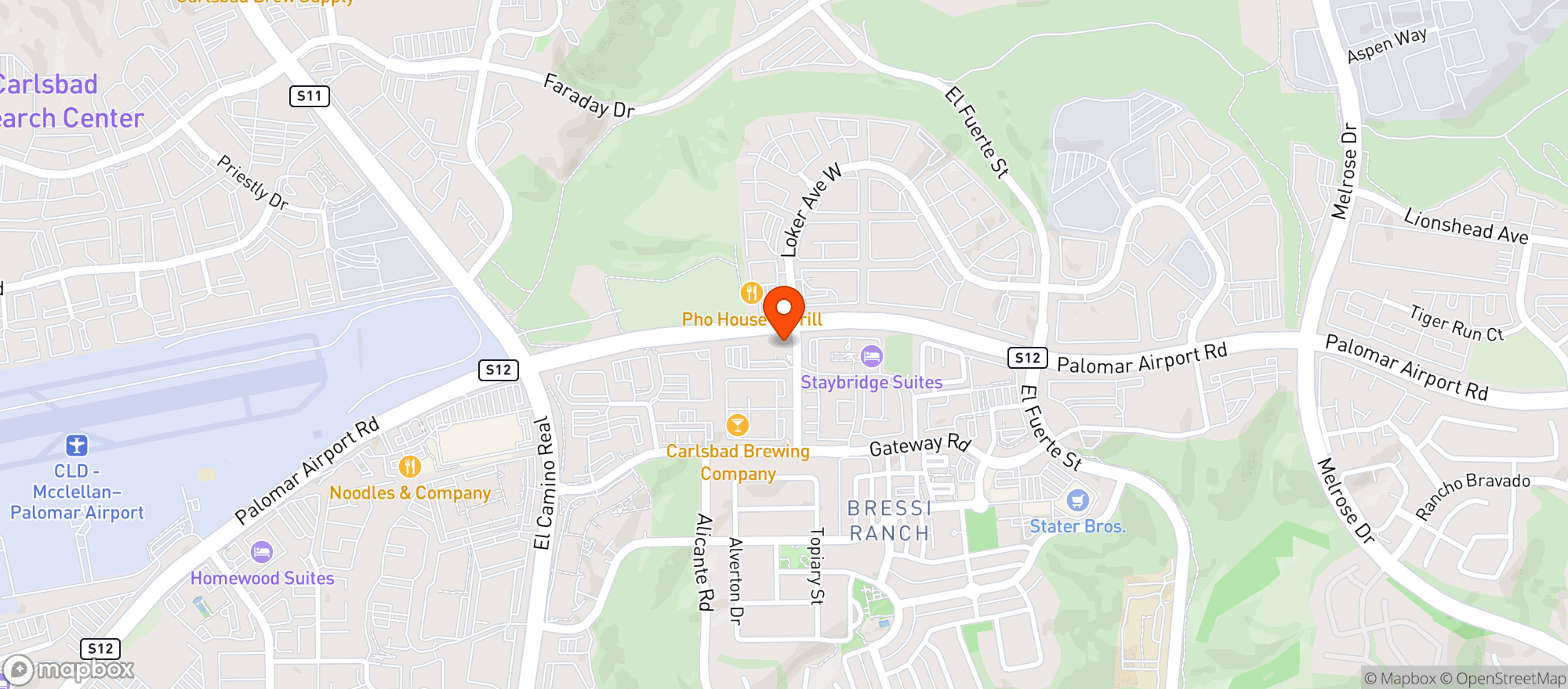 Map showing Eureka Burger