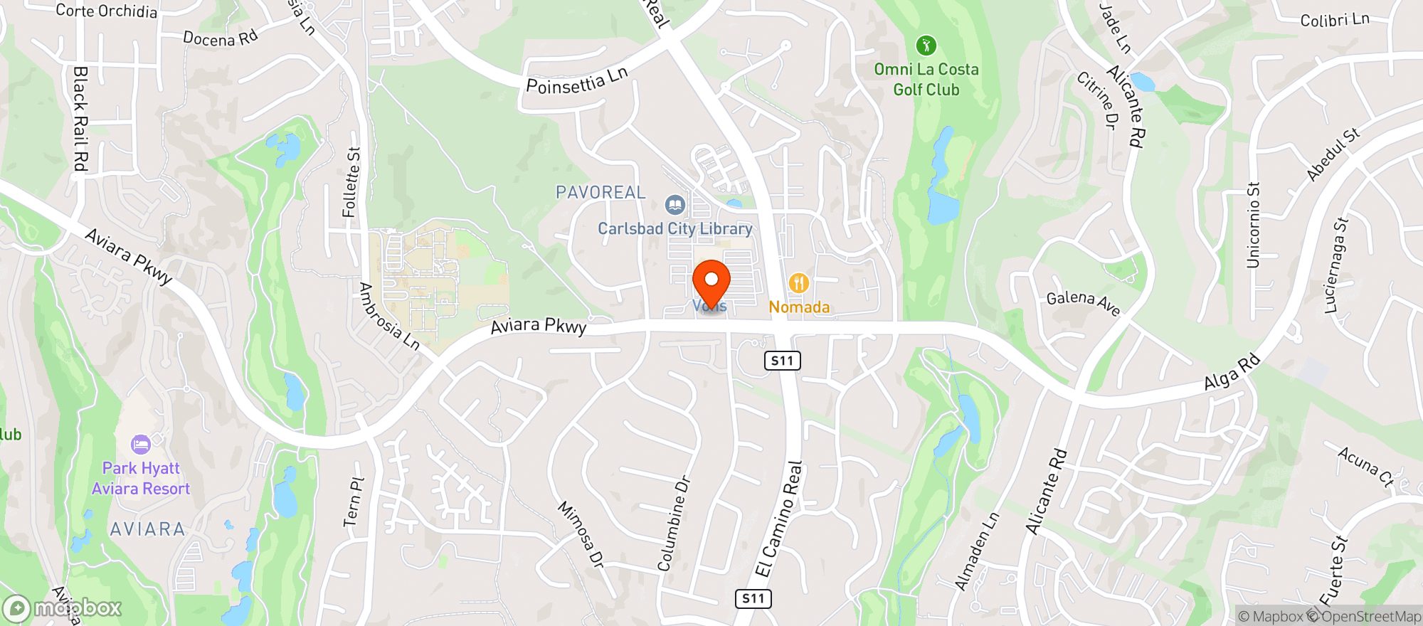 Map showing Notorious Burger