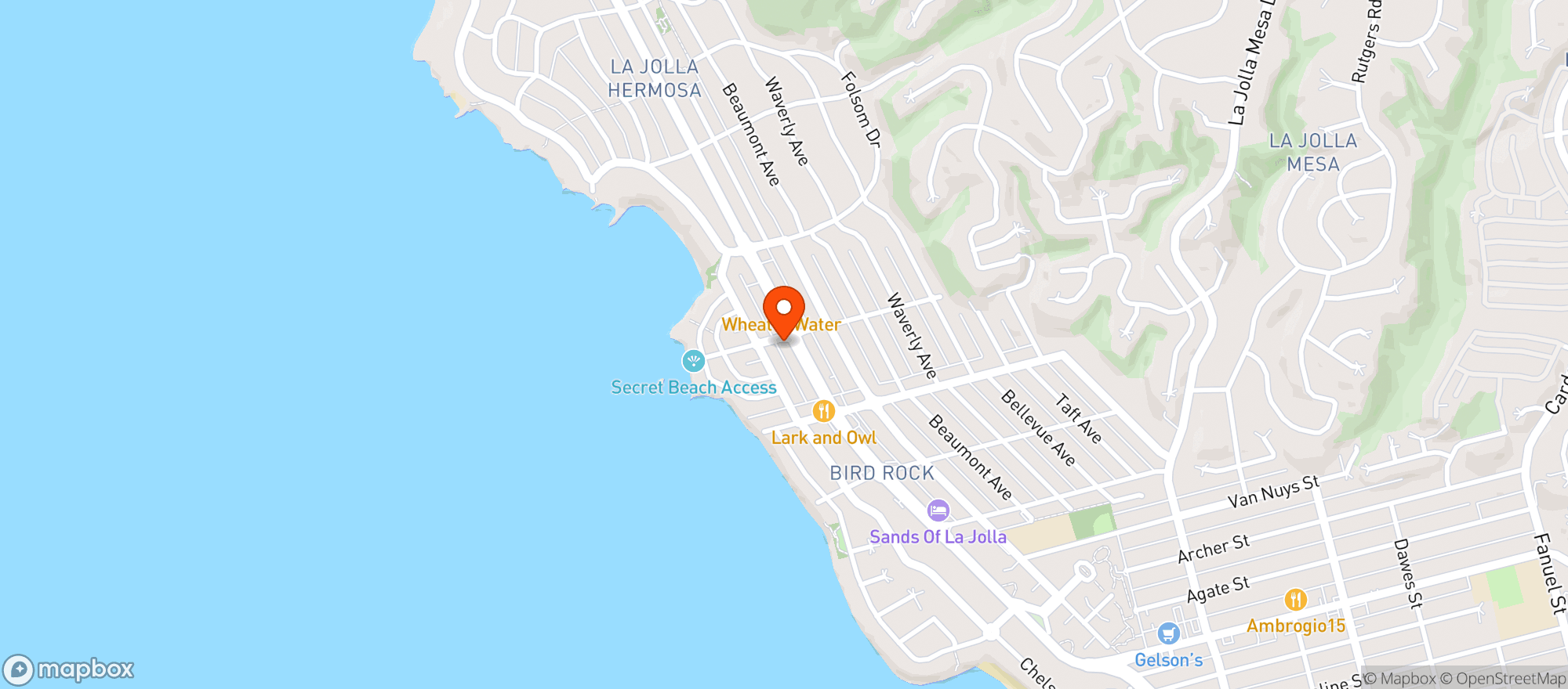 Map showing Paradisaea