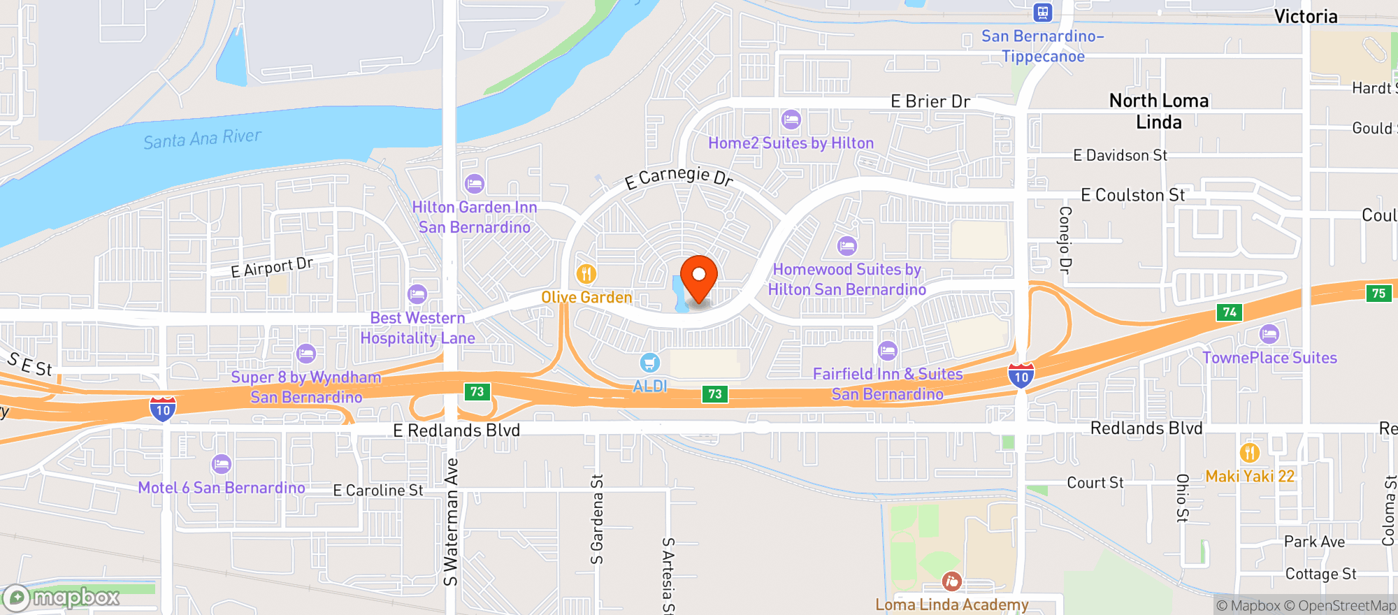 Map showing Buffalo Wild Wings Gril #3705