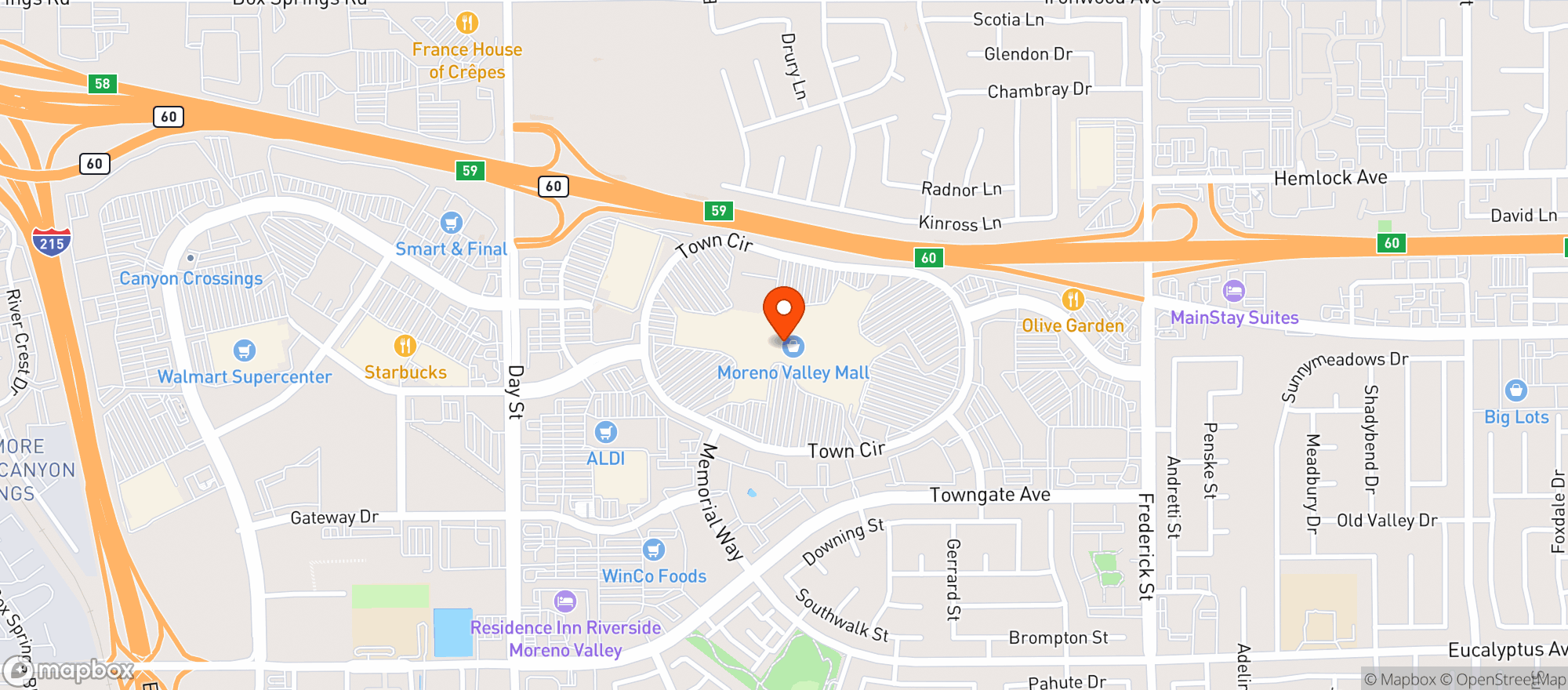 Map showing Gnc