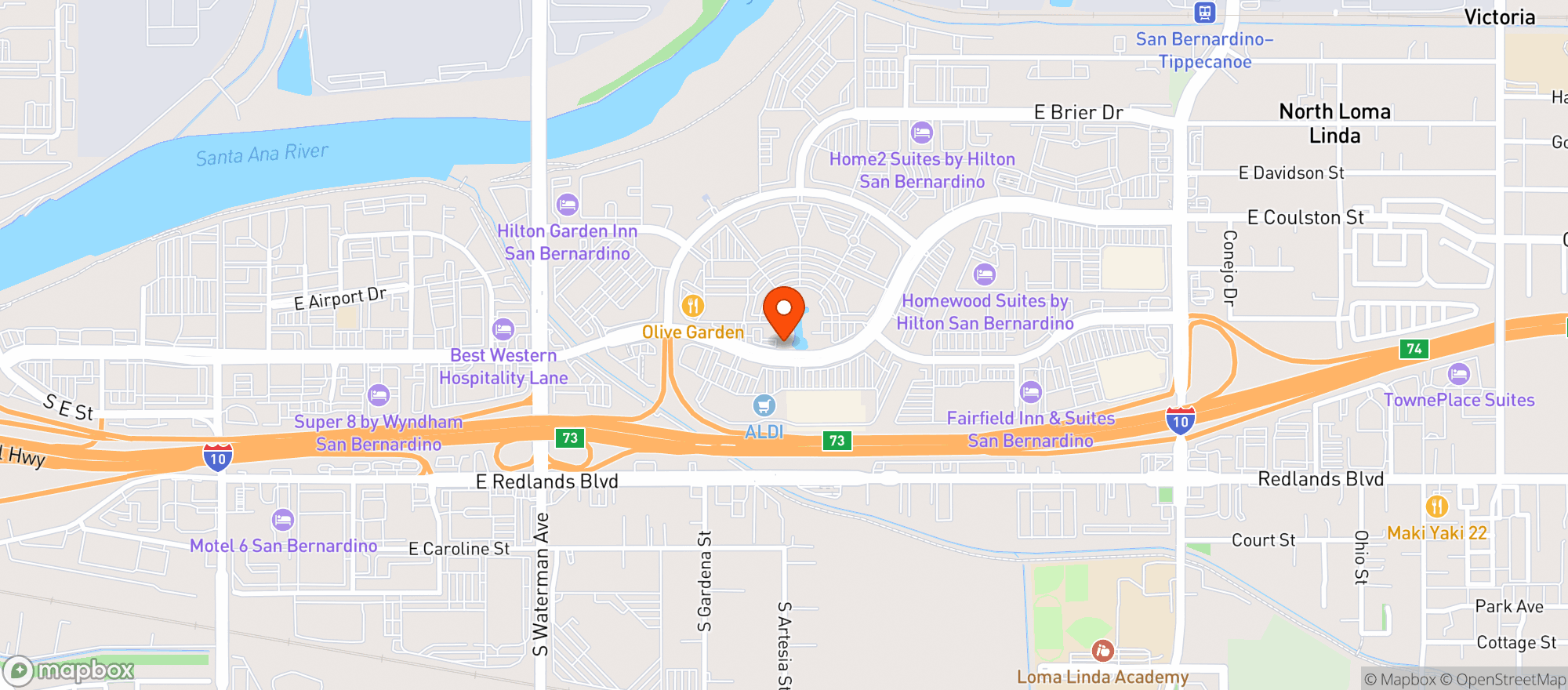 Map showing Outback Steakhouse #563