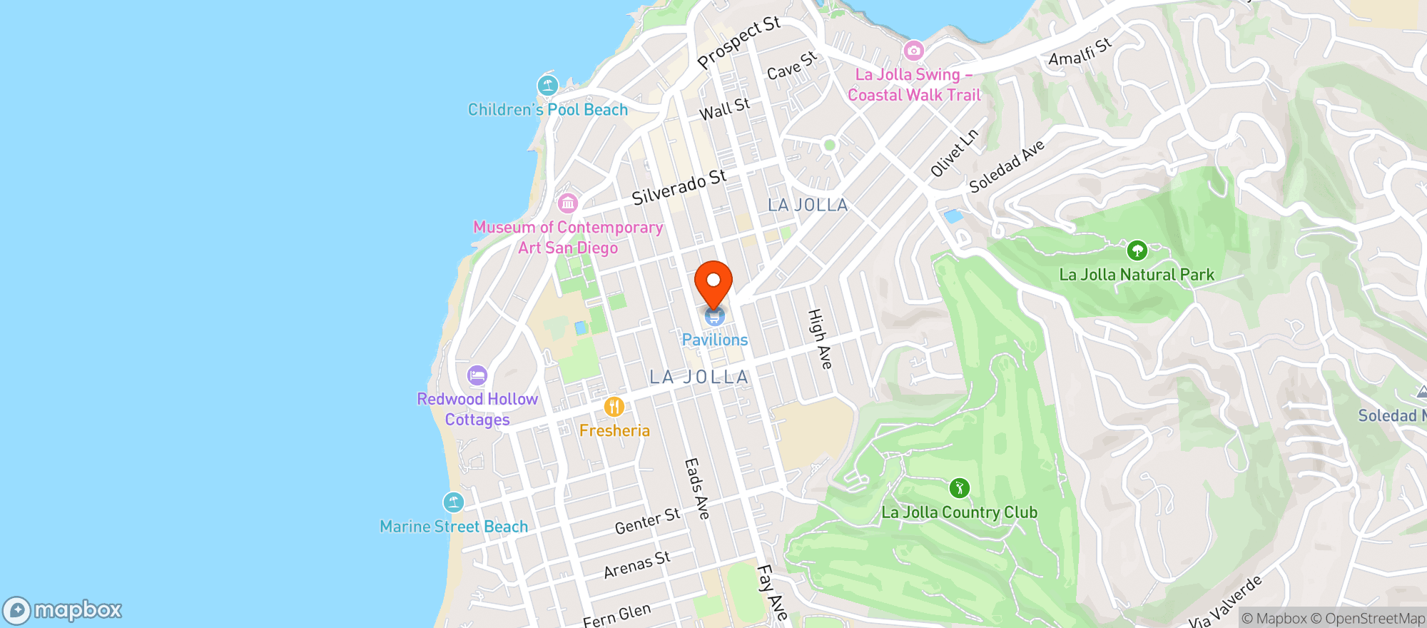 Map showing Vons