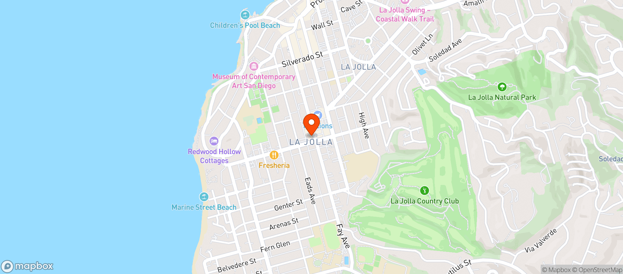 Map showing BevMo