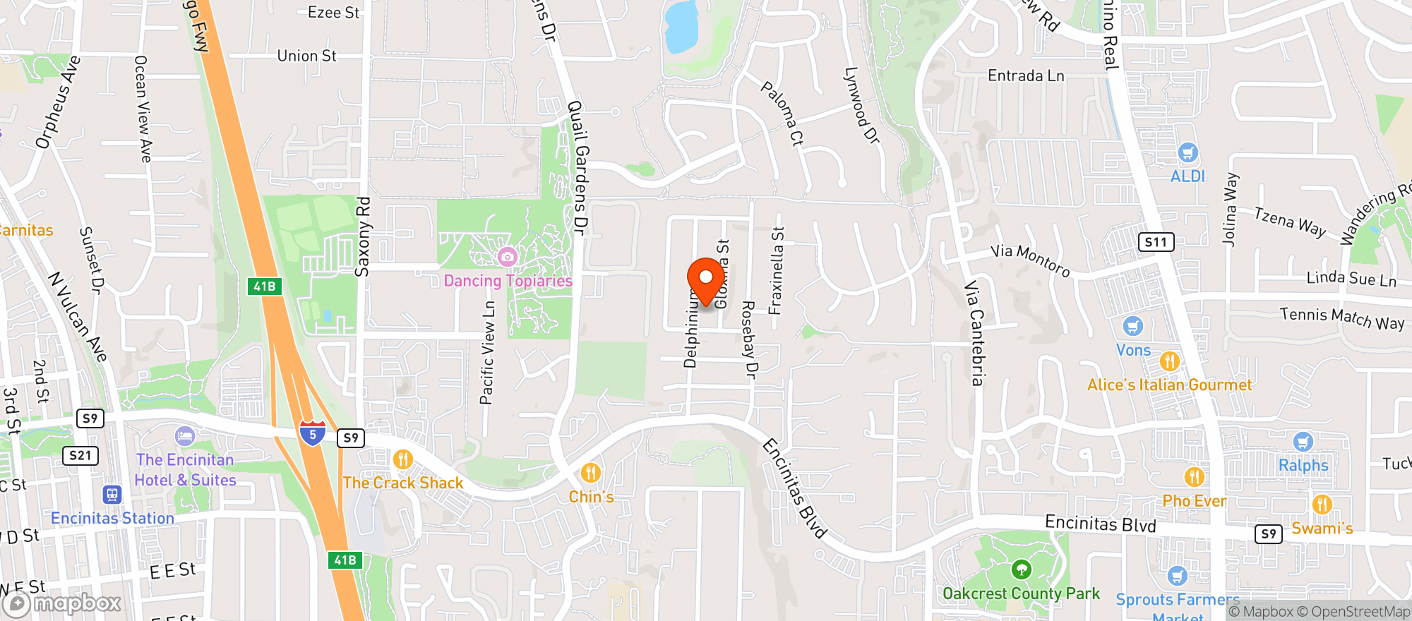 Map showing Keep Searching